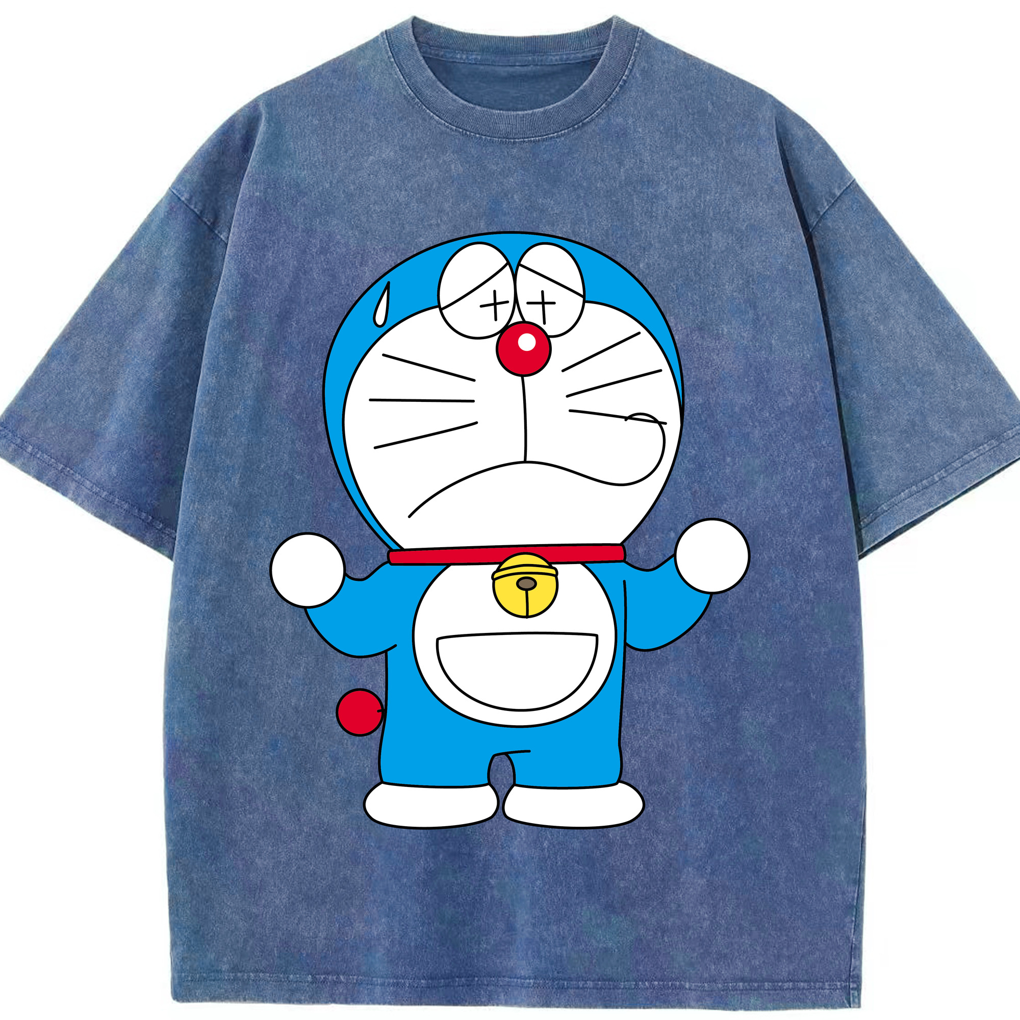 （画像用） ドラえもん Doraemon 綿100% ヴィンテージ風 半袖Tシャツ（フロントプリント）