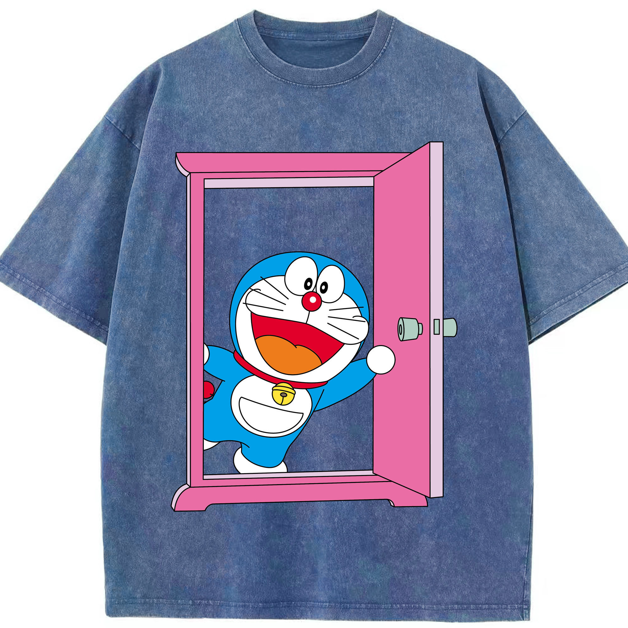 （画像用） ドラえもん Doraemon 綿100% ヴィンテージ風 半袖Tシャツ（フロントプリント）