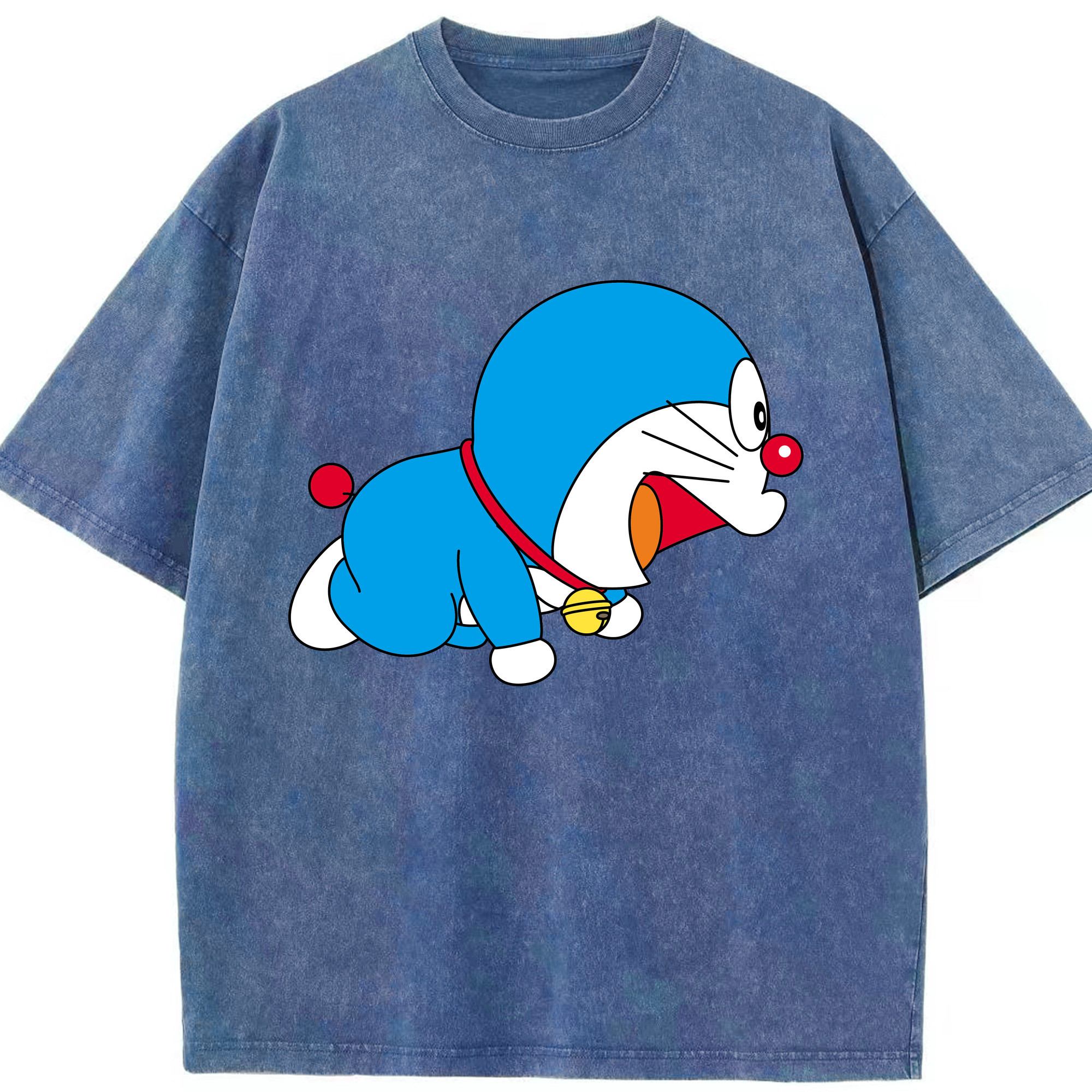 （画像用） ドラえもん Doraemon 綿100% ヴィンテージ風 半袖Tシャツ（フロントプリント）