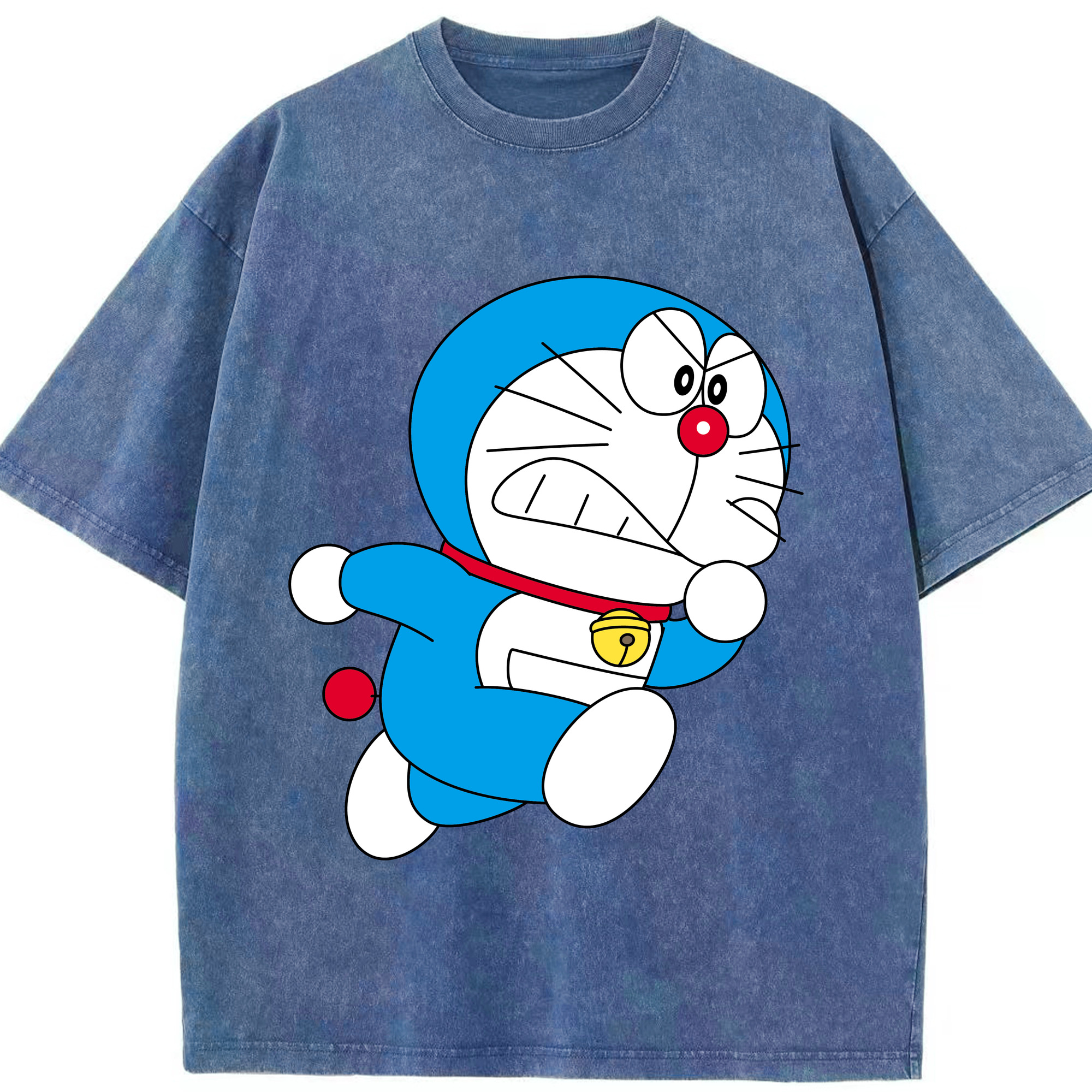 （画像用） ドラえもん Doraemon 綿100% ヴィンテージ風 半袖Tシャツ（フロントプリント）