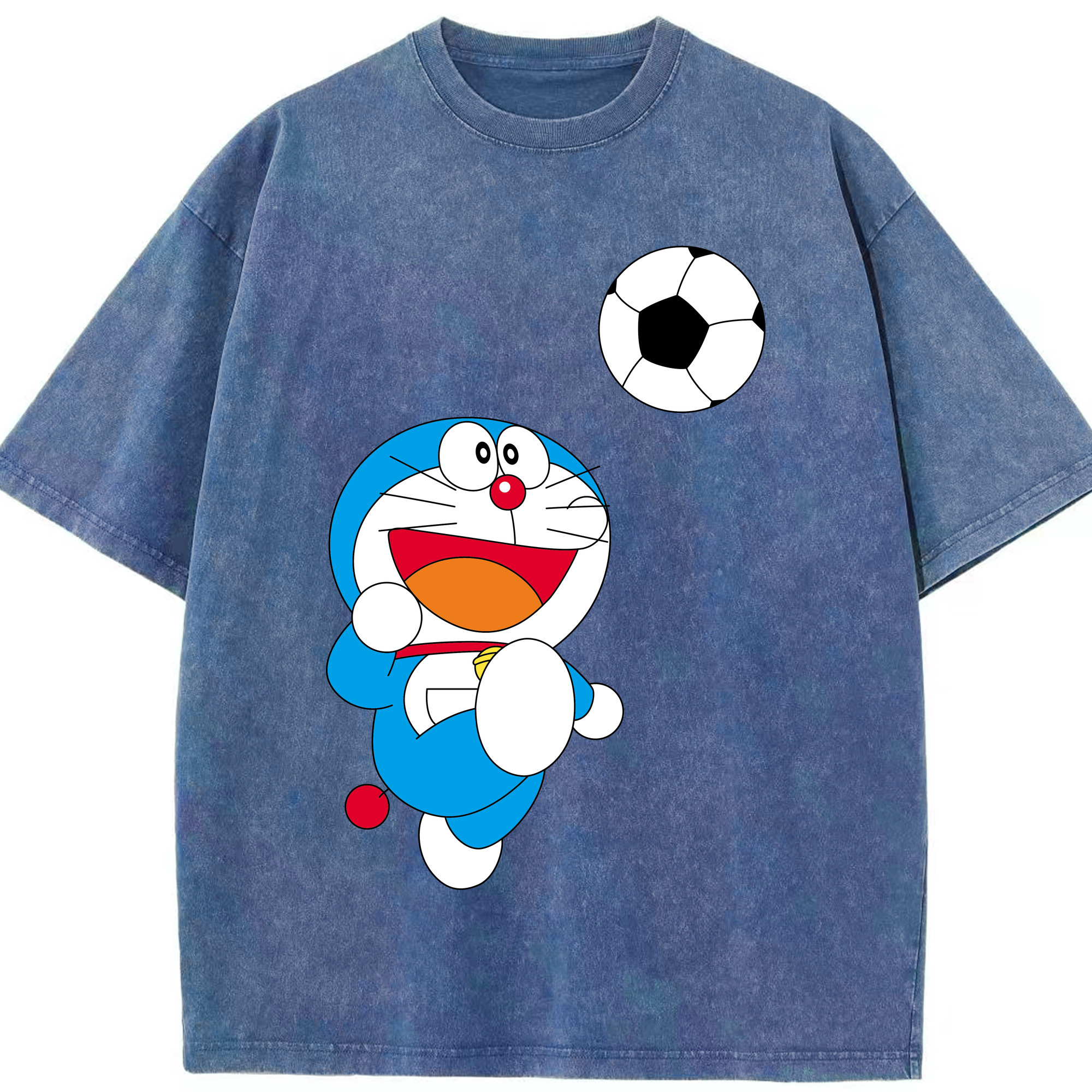 （画像用） ドラえもん Doraemon 綿100% ヴィンテージ風 半袖Tシャツ（フロントプリント）