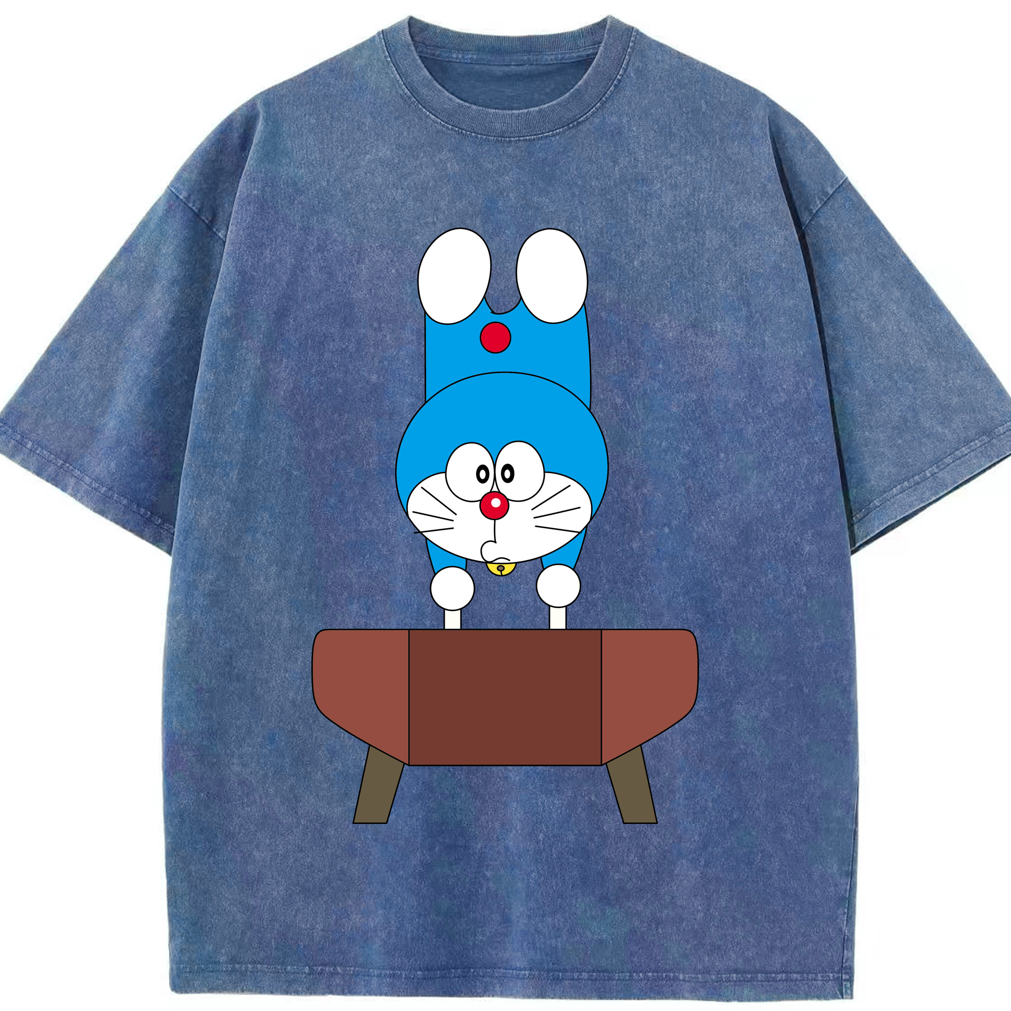 （画像用） ドラえもん Doraemon 綿100% ヴィンテージ風 半袖Tシャツ（フロントプリント）