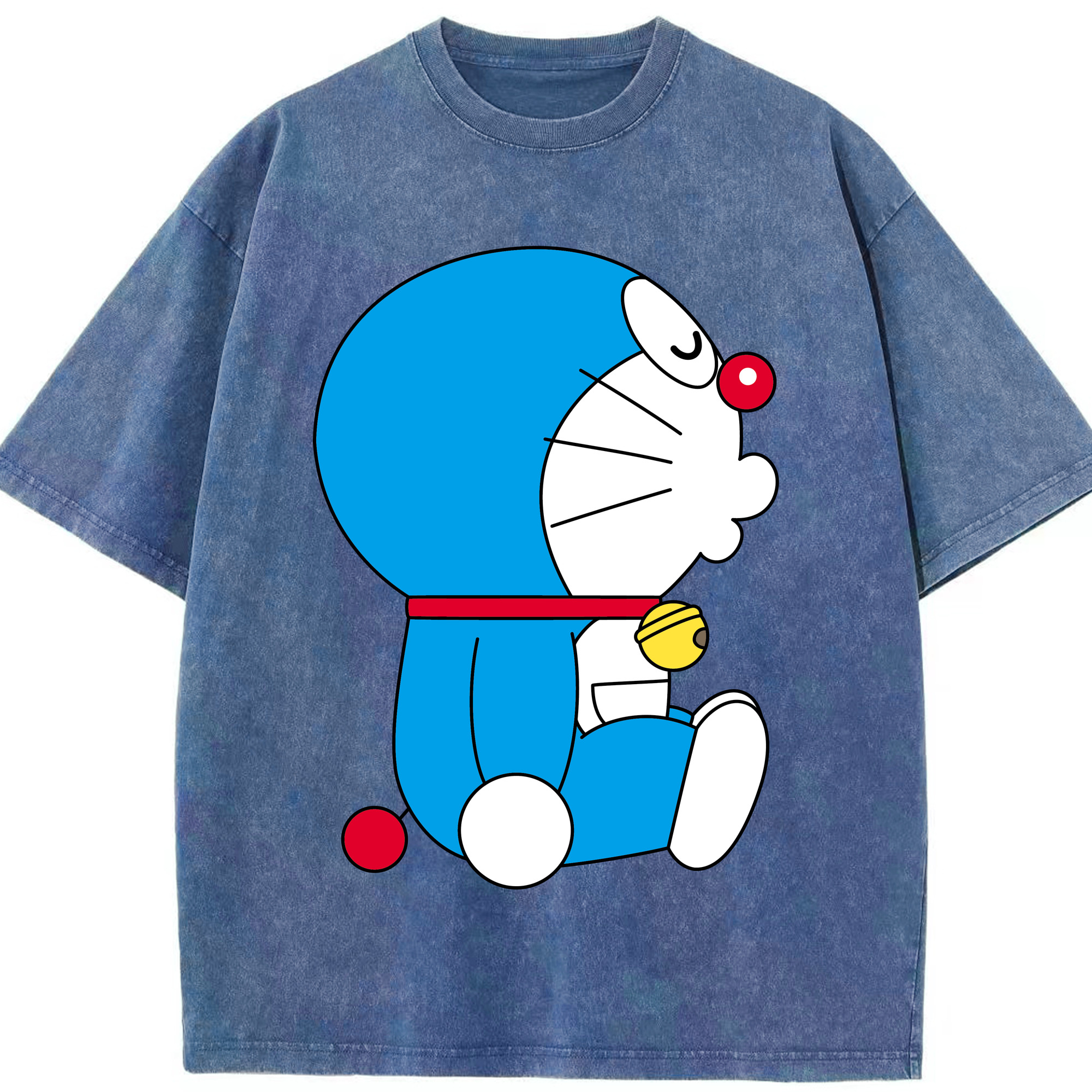 （画像用） ドラえもん Doraemon 綿100% ヴィンテージ風 半袖Tシャツ（フロントプリント）