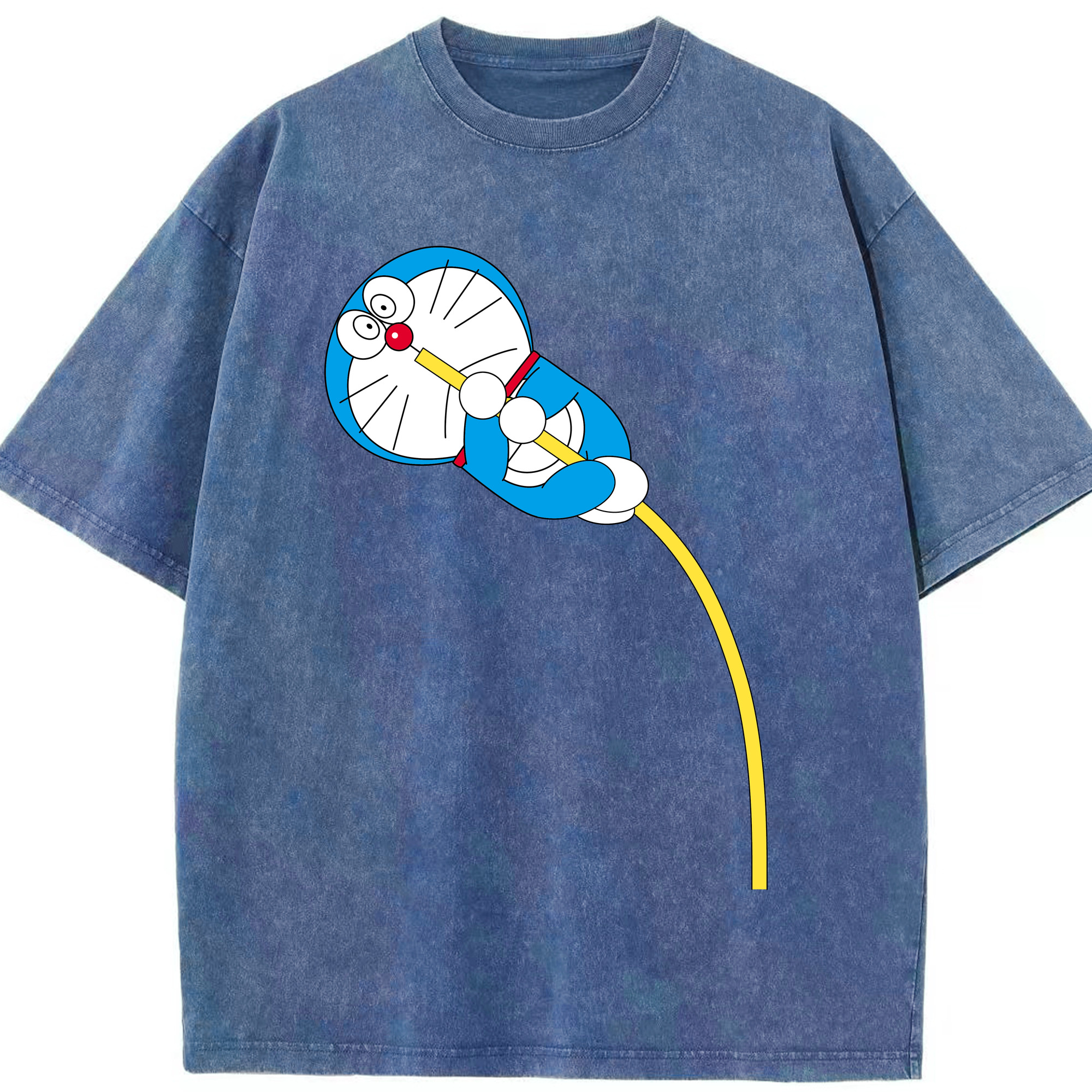 （画像用） ドラえもん Doraemon 綿100% ヴィンテージ風 半袖Tシャツ（フロントプリント）