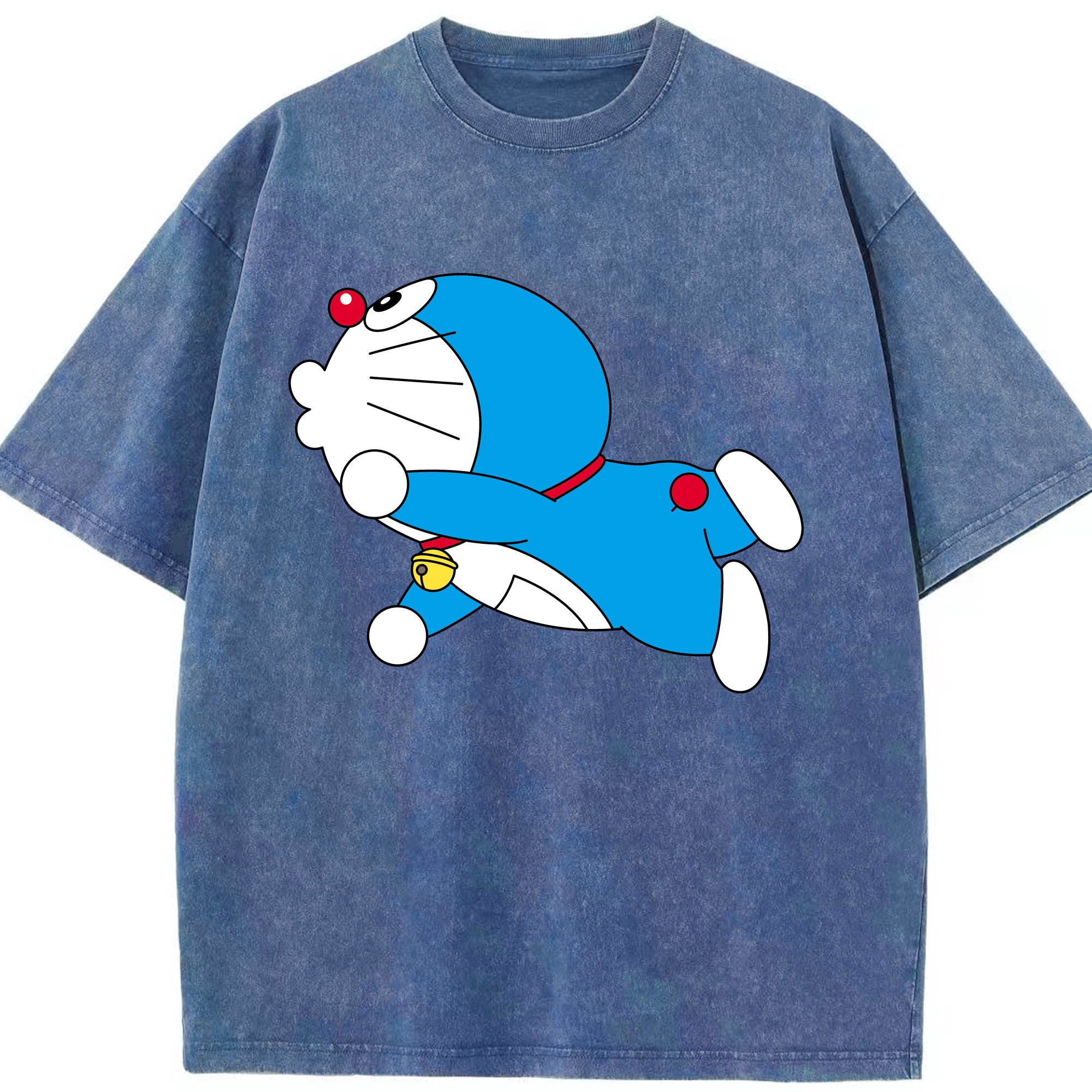 （画像用） ドラえもん Doraemon 綿100% ヴィンテージ風 半袖Tシャツ（フロントプリント）