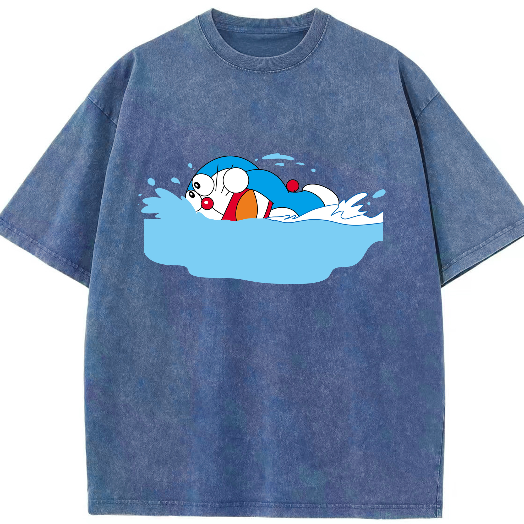 （画像用） ドラえもん Doraemon 綿100% ヴィンテージ風 半袖Tシャツ（フロントプリント）