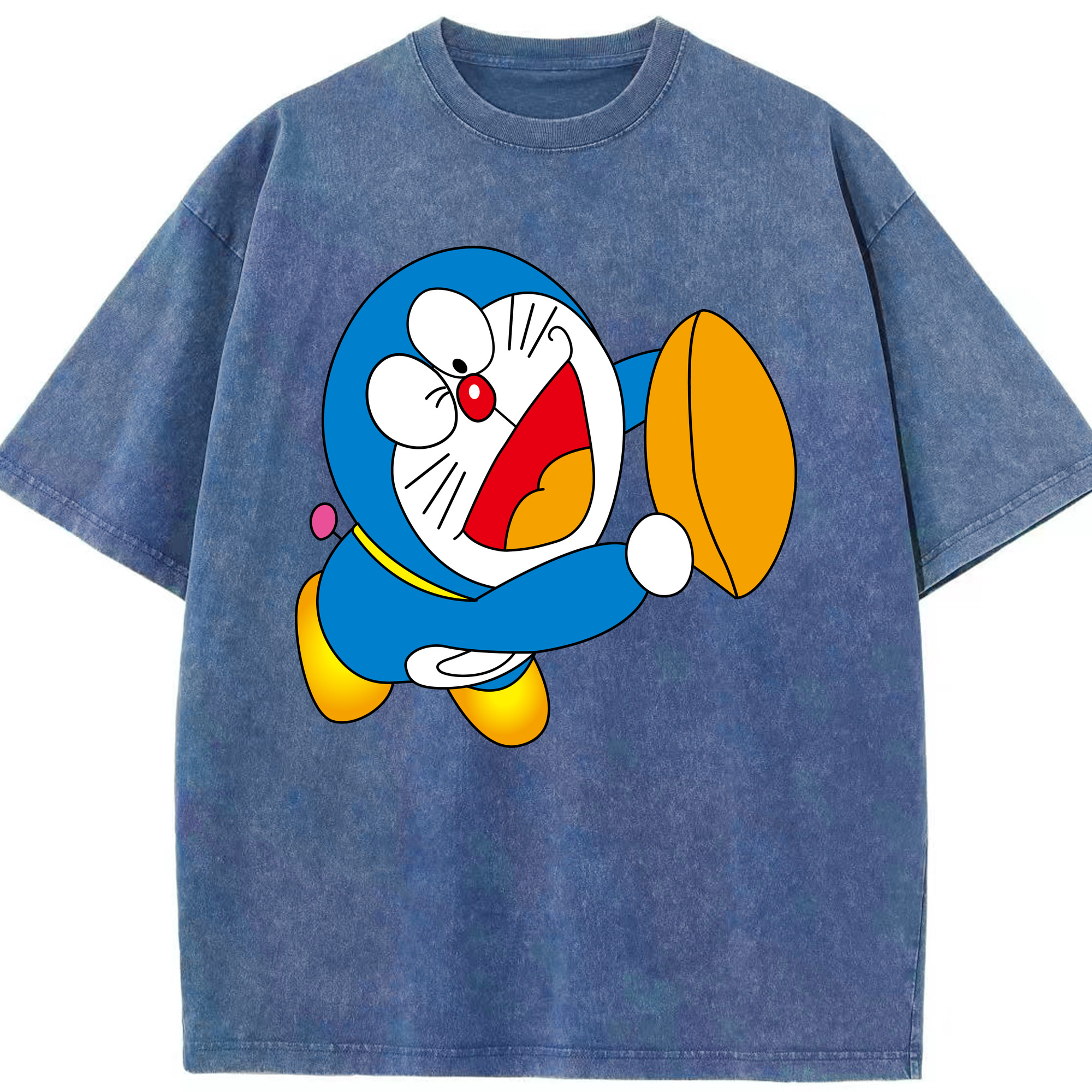 （画像用） ドラえもん Doraemon 綿100% ヴィンテージ風 半袖Tシャツ（フロントプリント）