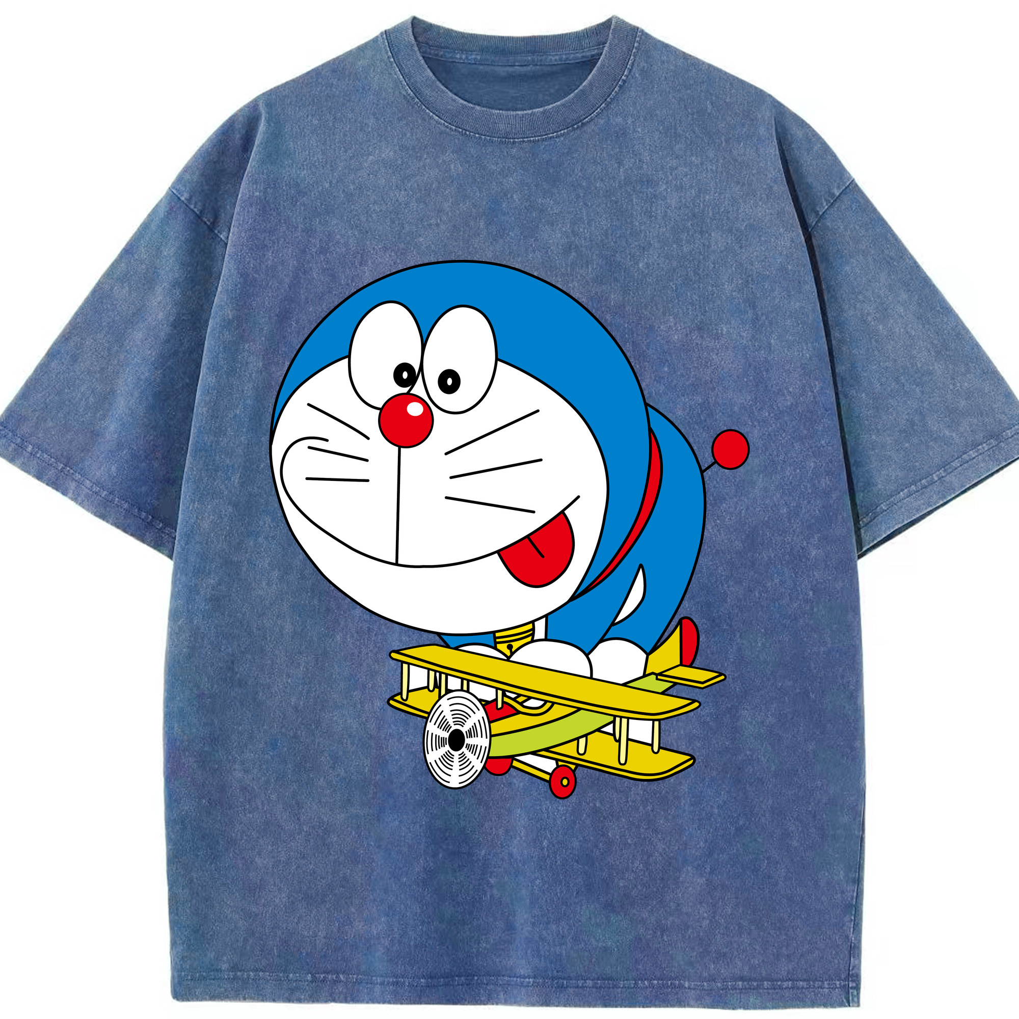 （画像用） ドラえもん Doraemon 綿100% ヴィンテージ風 半袖Tシャツ（フロントプリント）