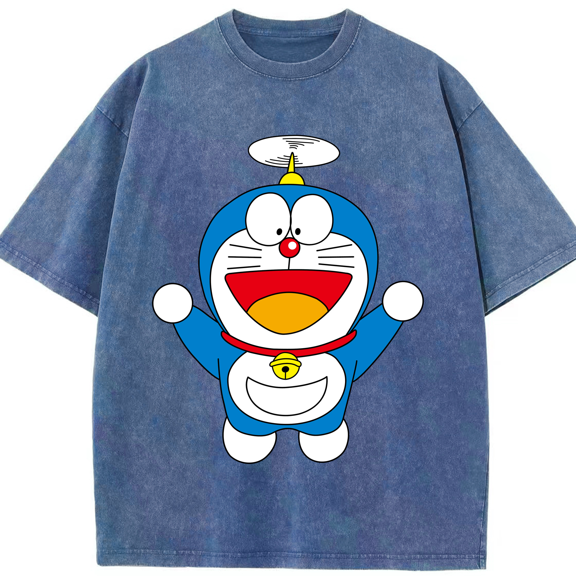 （画像用） ドラえもん Doraemon 綿100% ヴィンテージ風 半袖Tシャツ（フロントプリント）
