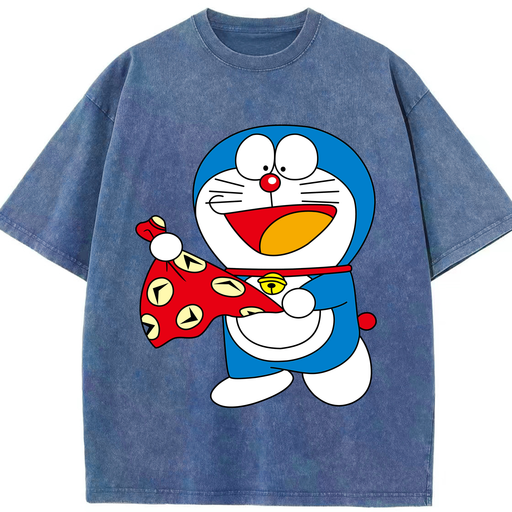 （画像用） ドラえもん Doraemon 綿100% ヴィンテージ風 半袖Tシャツ（フロントプリント）