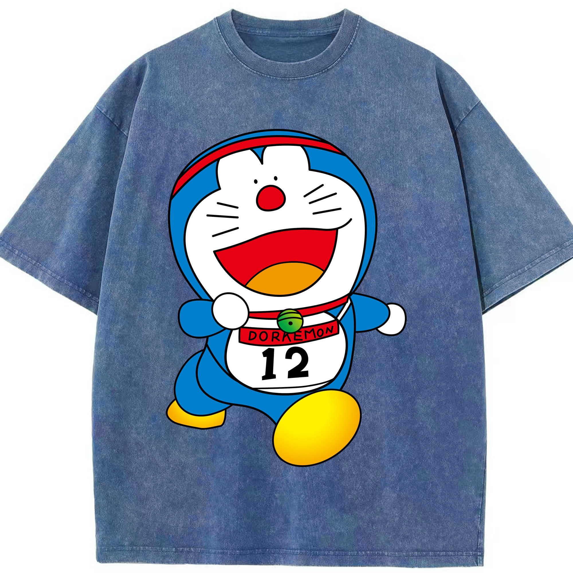 （画像用） ドラえもん Doraemon 綿100% ヴィンテージ風 半袖Tシャツ（フロントプリント）