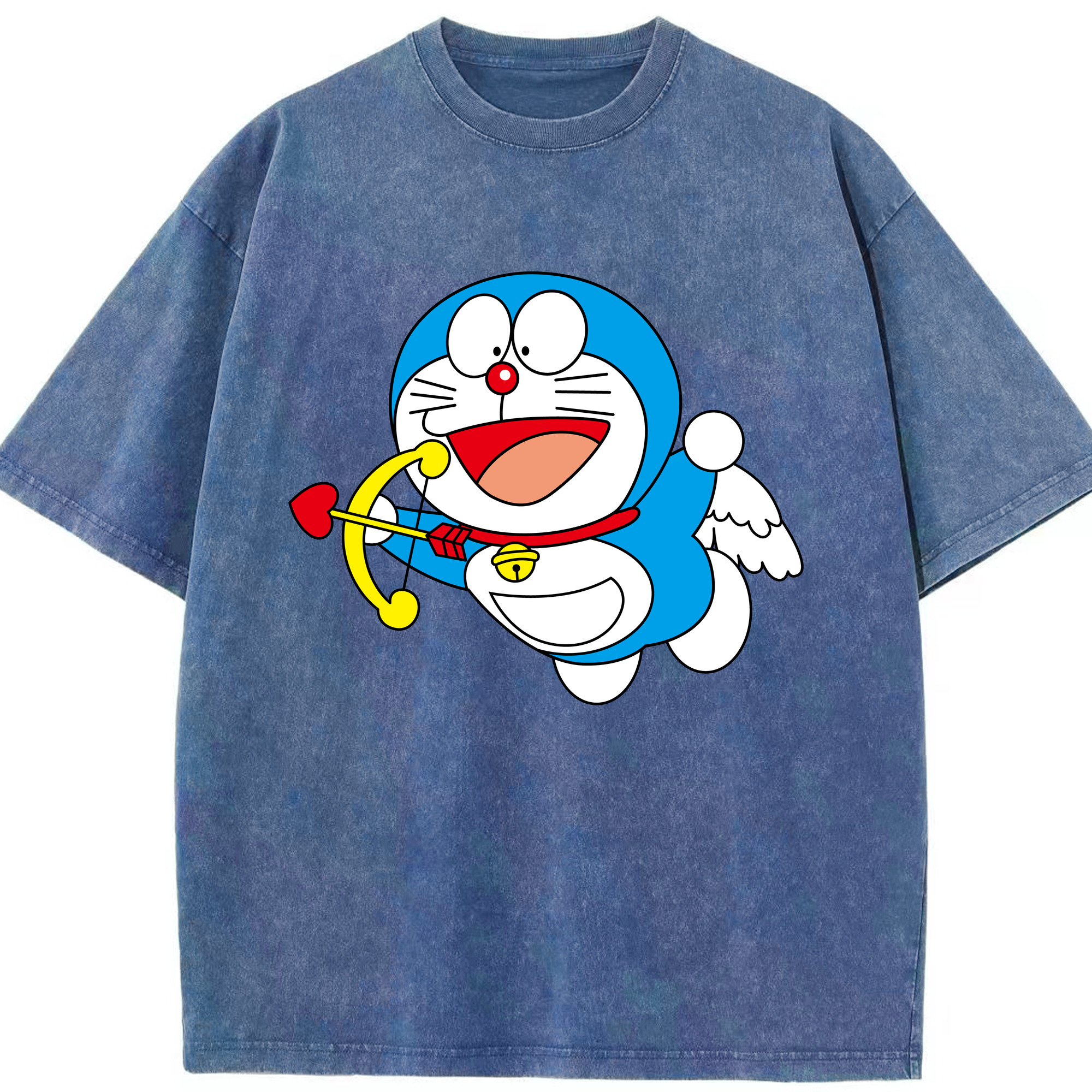 （画像用） ドラえもん Doraemon 綿100% ヴィンテージ風 半袖Tシャツ（フロントプリント）