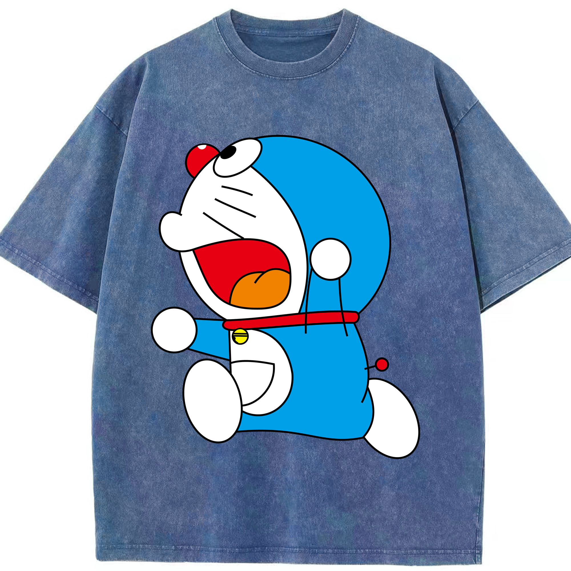 （画像用） ドラえもん Doraemon 綿100% ヴィンテージ風 半袖Tシャツ（フロントプリント）