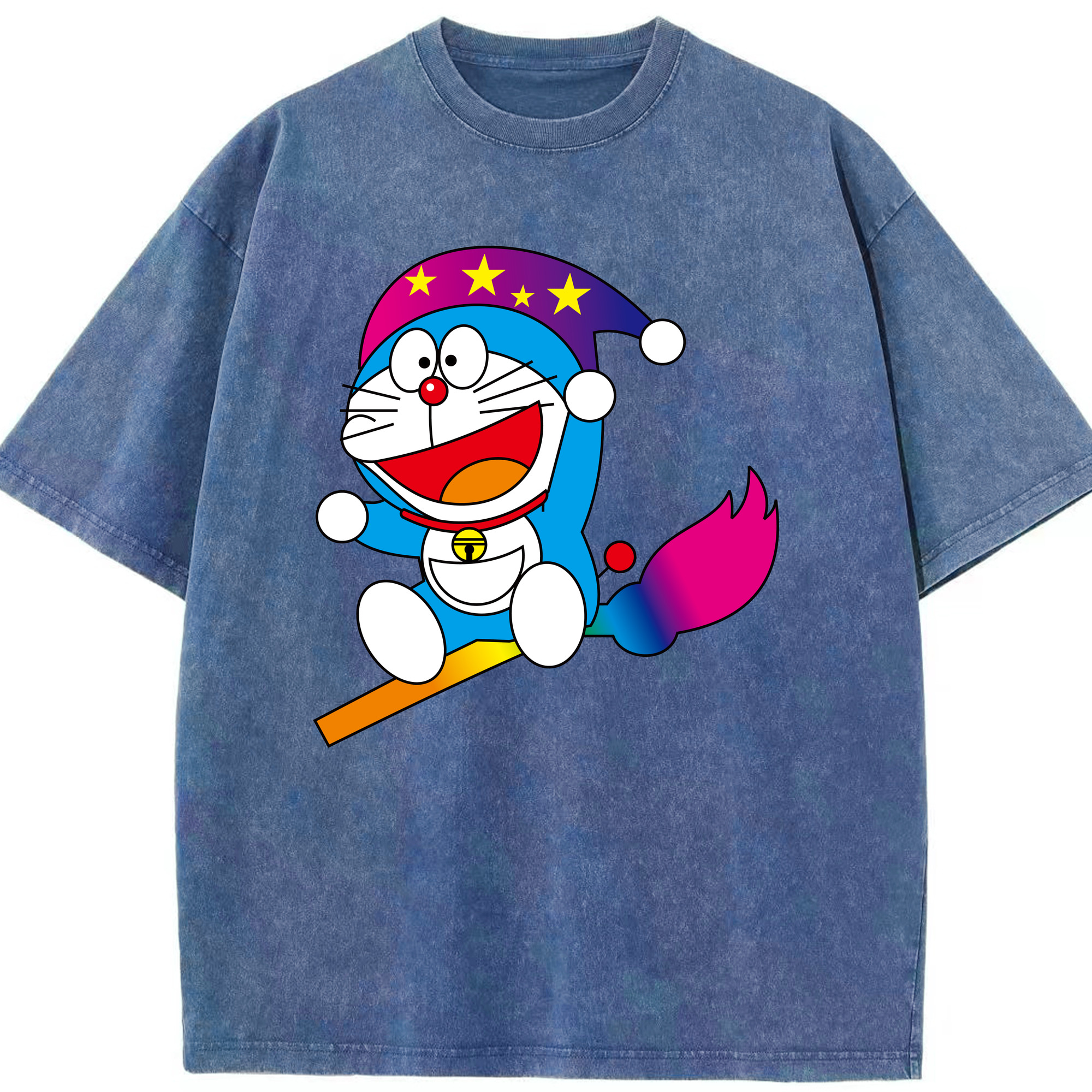 （画像用） ドラえもん Doraemon 綿100% ヴィンテージ風 半袖Tシャツ（フロントプリント）