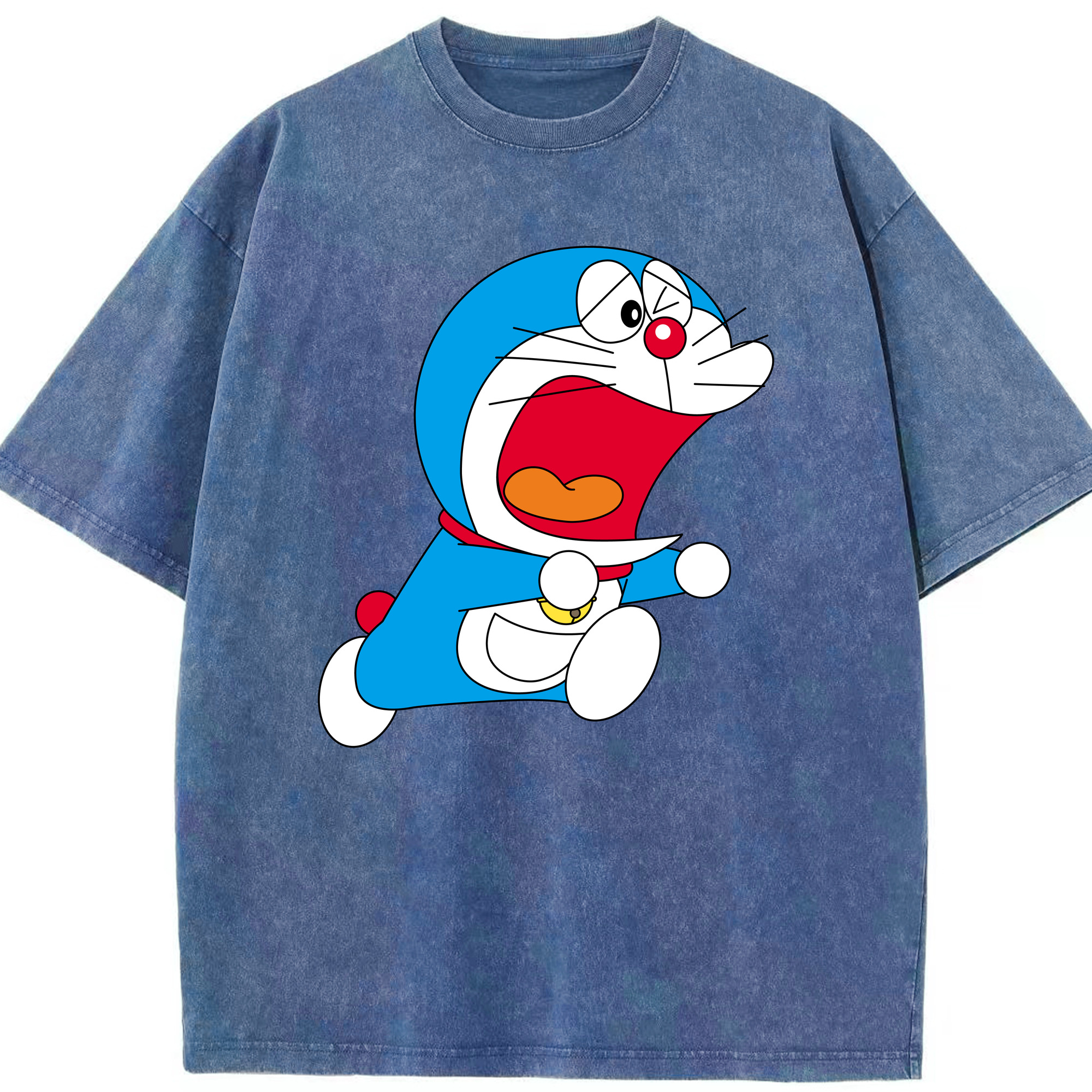 （画像用） ドラえもん Doraemon 綿100% ヴィンテージ風 半袖Tシャツ（フロントプリント）