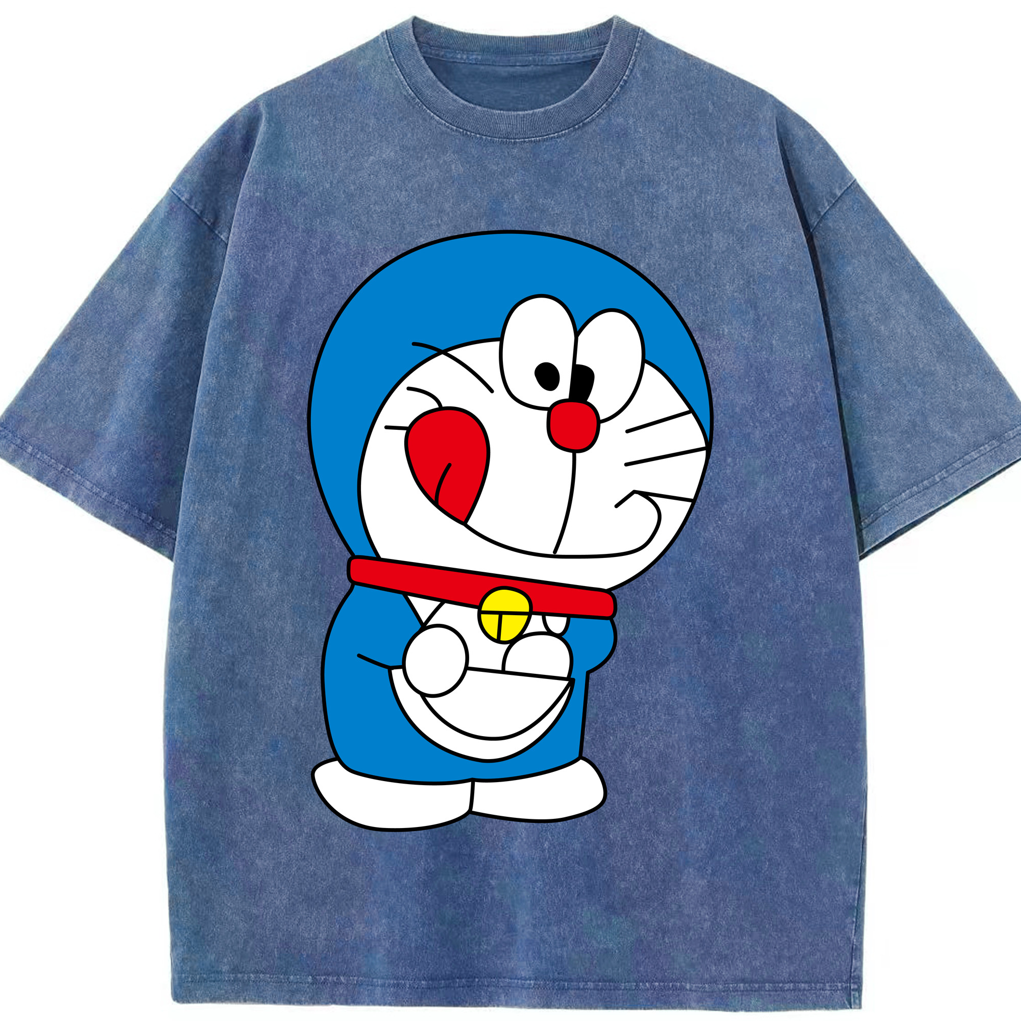 （画像用） ドラえもん Doraemon 綿100% ヴィンテージ風 半袖Tシャツ（フロントプリント）