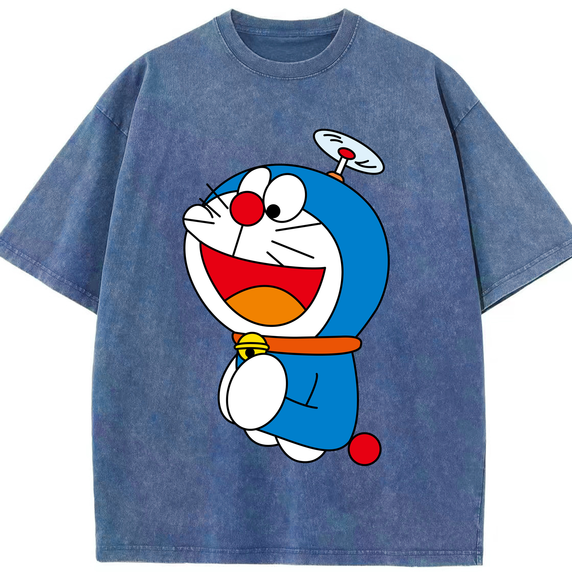（画像用） ドラえもん Doraemon 綿100% ヴィンテージ風 半袖Tシャツ（フロントプリント）
