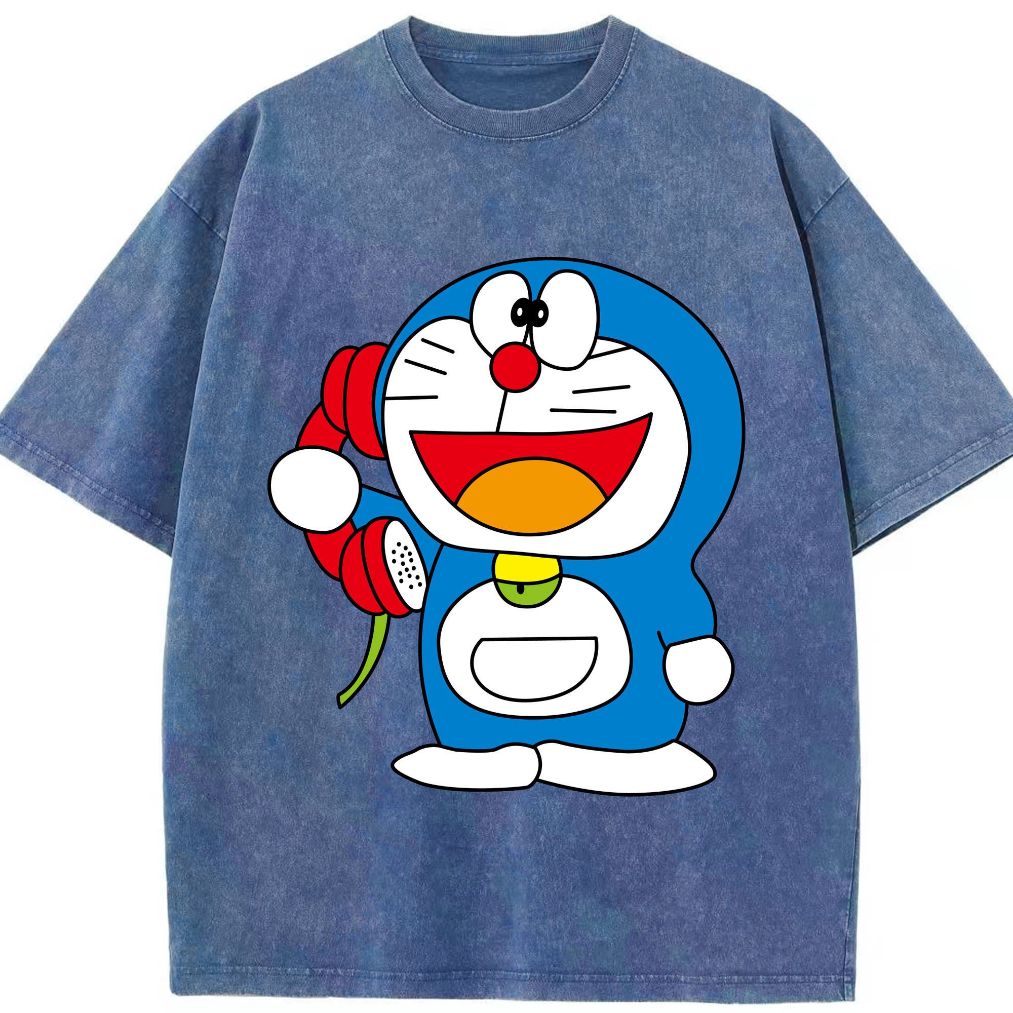 （画像用） ドラえもん Doraemon 綿100% ヴィンテージ風 半袖Tシャツ（フロントプリント）