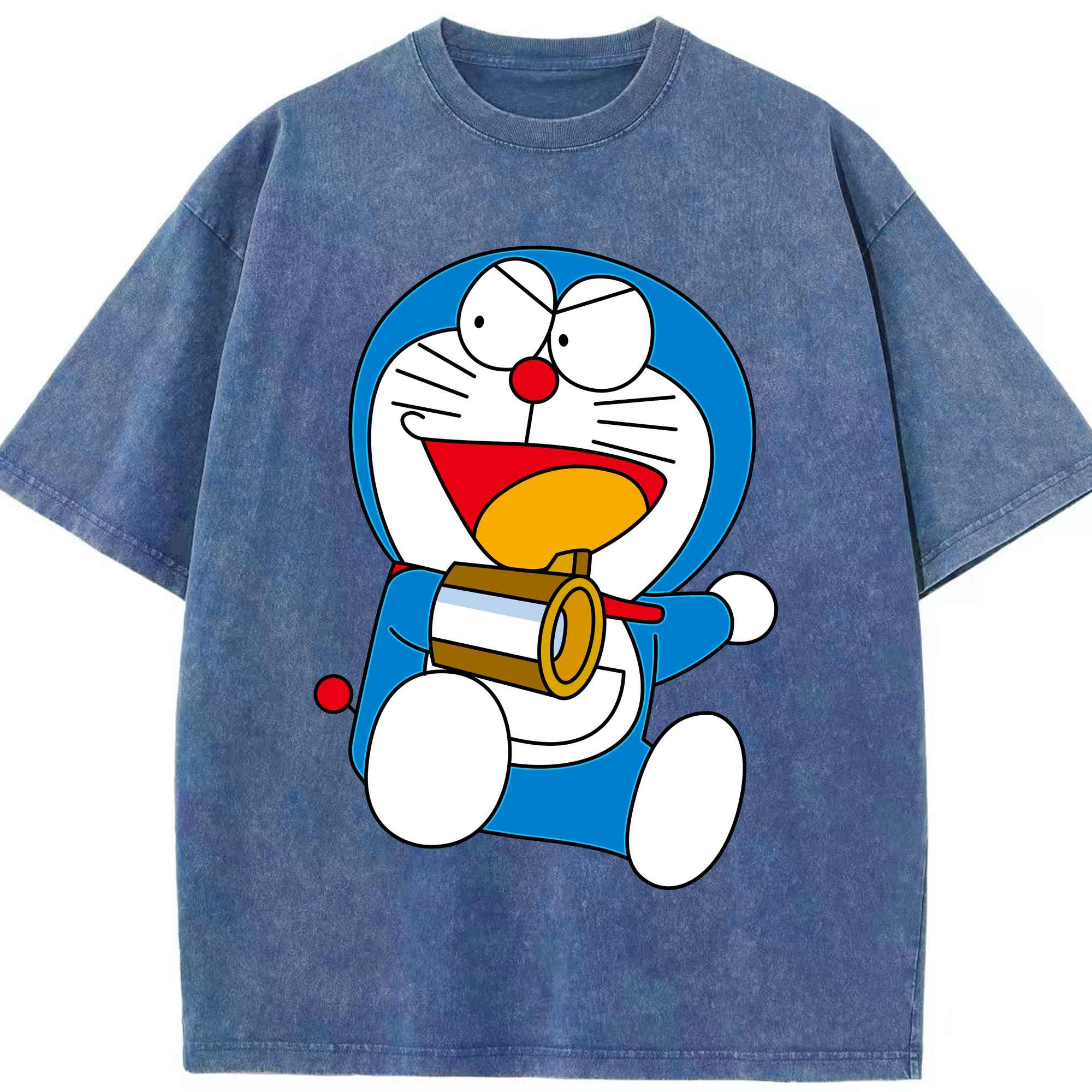 （画像用） ドラえもん Doraemon 綿100% ヴィンテージ風 半袖Tシャツ（フロントプリント）