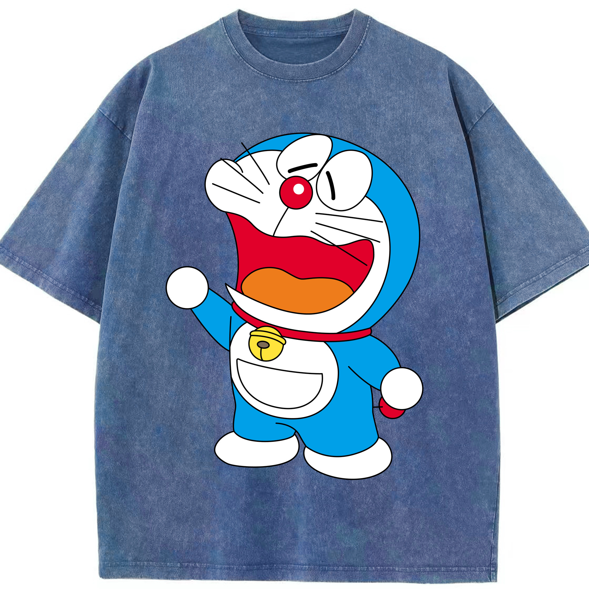 （画像用） ドラえもん Doraemon 綿100% ヴィンテージ風 半袖Tシャツ（フロントプリント）