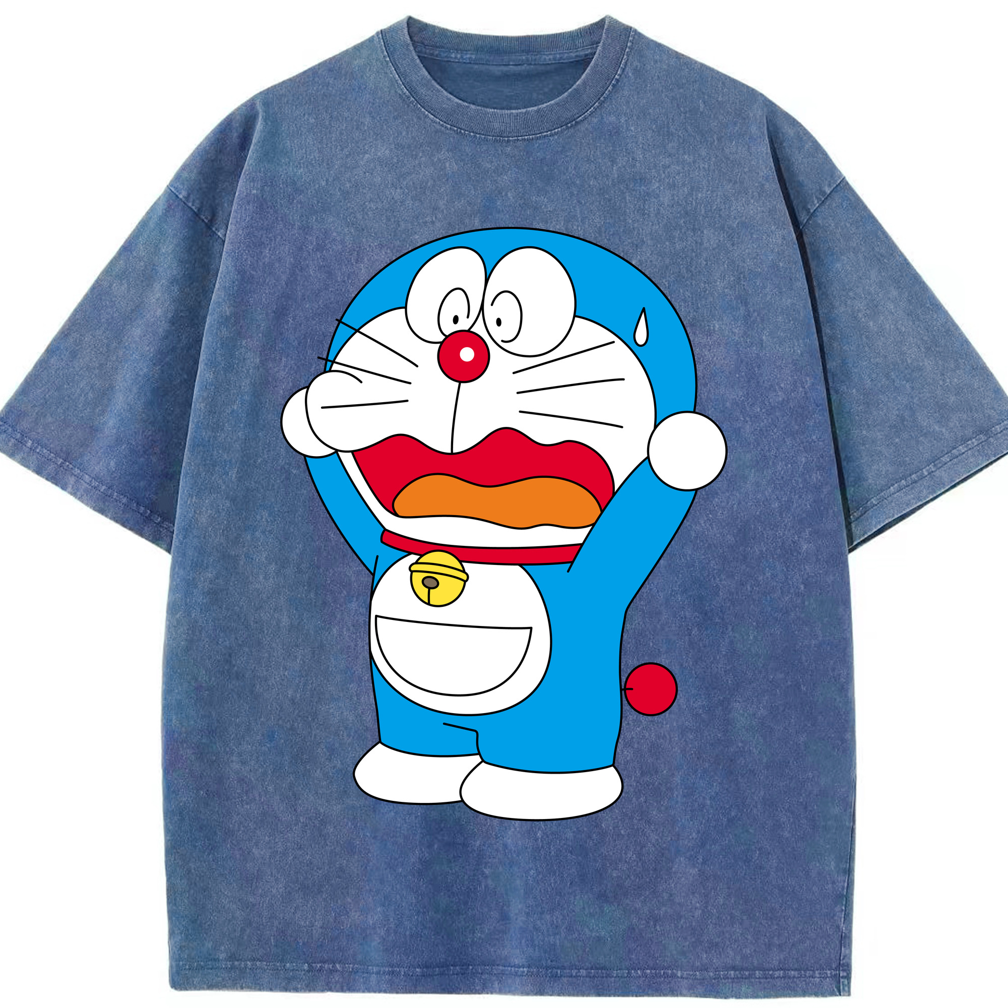 （画像用） ドラえもん Doraemon 綿100% ヴィンテージ風 半袖Tシャツ（フロントプリント）