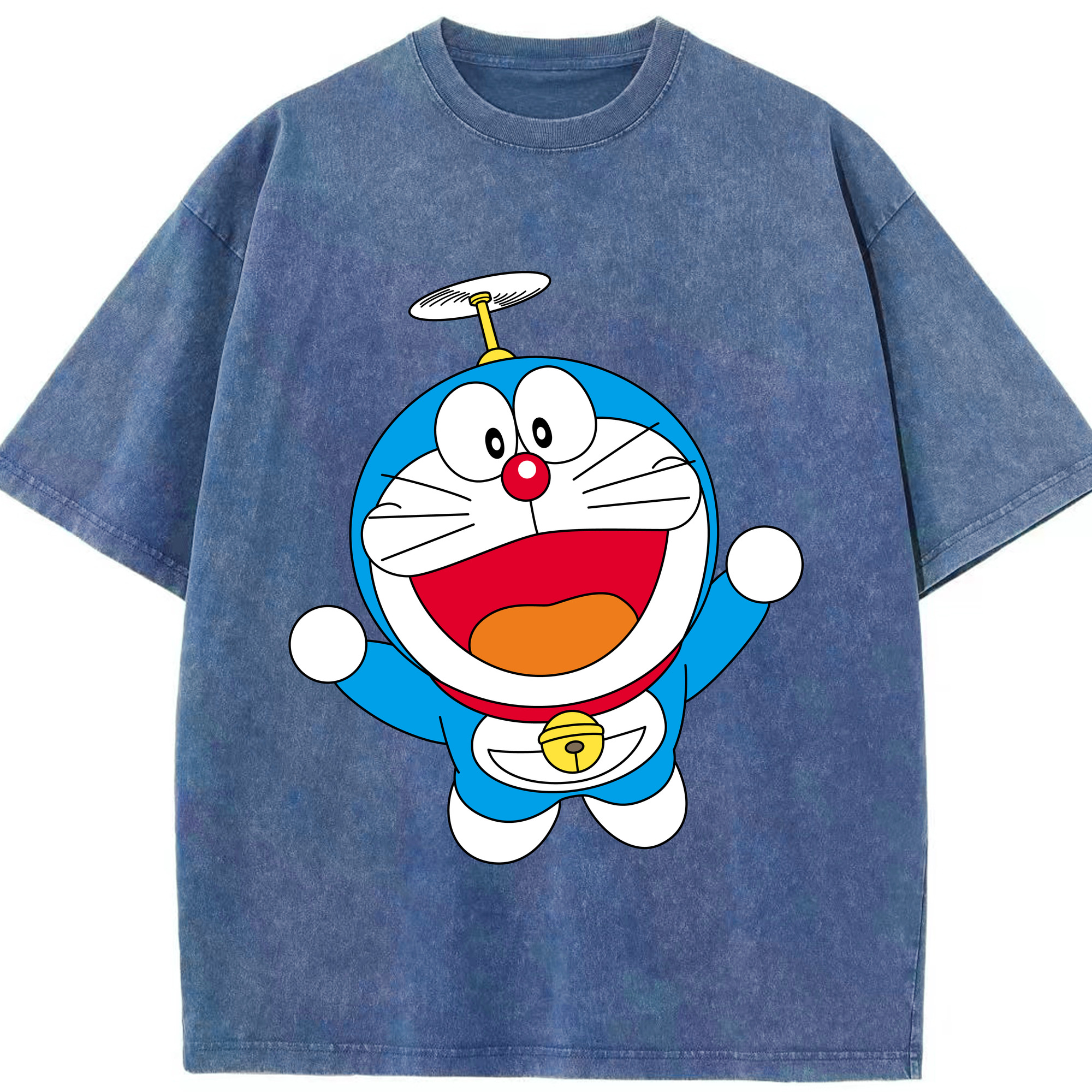 （画像用） ドラえもん Doraemon 綿100% ヴィンテージ風 半袖Tシャツ（フロントプリント）