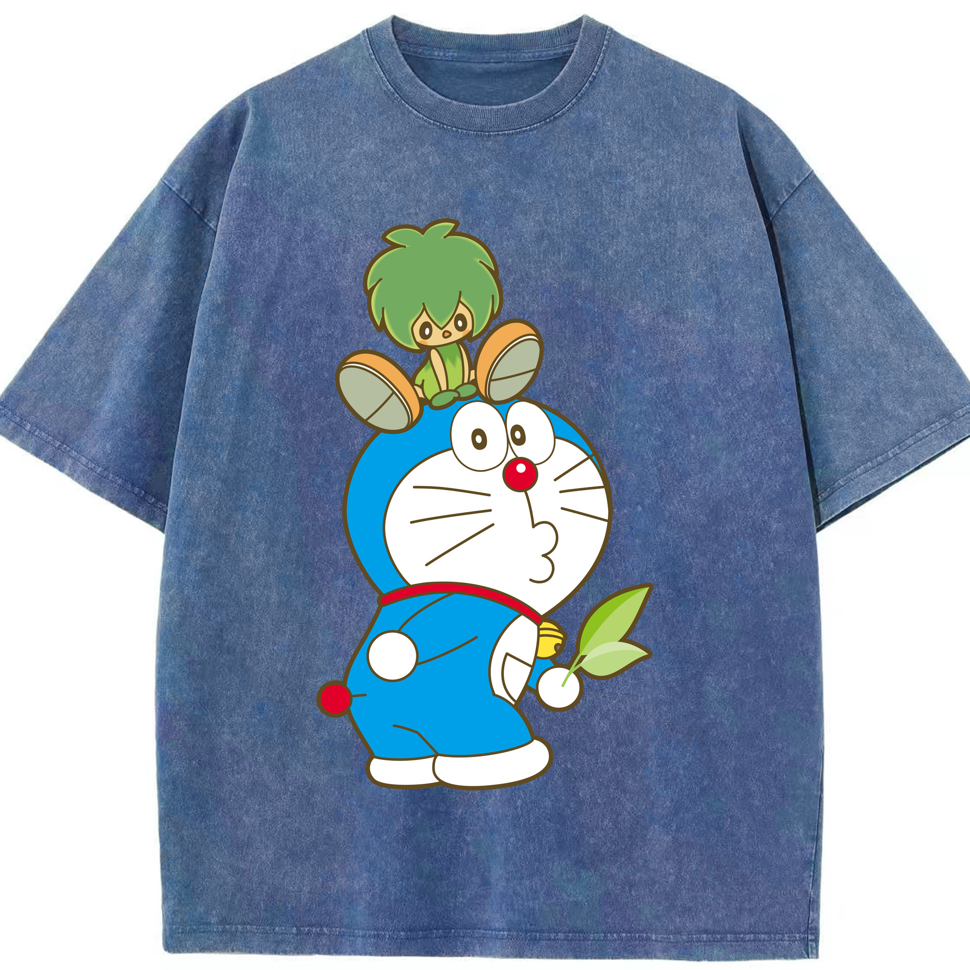 （画像用） ドラえもん Doraemon 綿100% ヴィンテージ風 半袖Tシャツ（フロントプリント）
