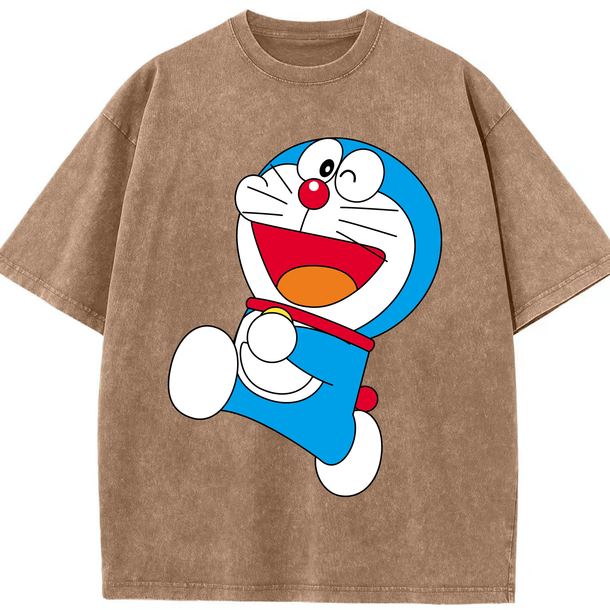 （画像用） ドラえもん Doraemon 綿100% ヴィンテージ風 半袖Tシャツ（フロントプリント）