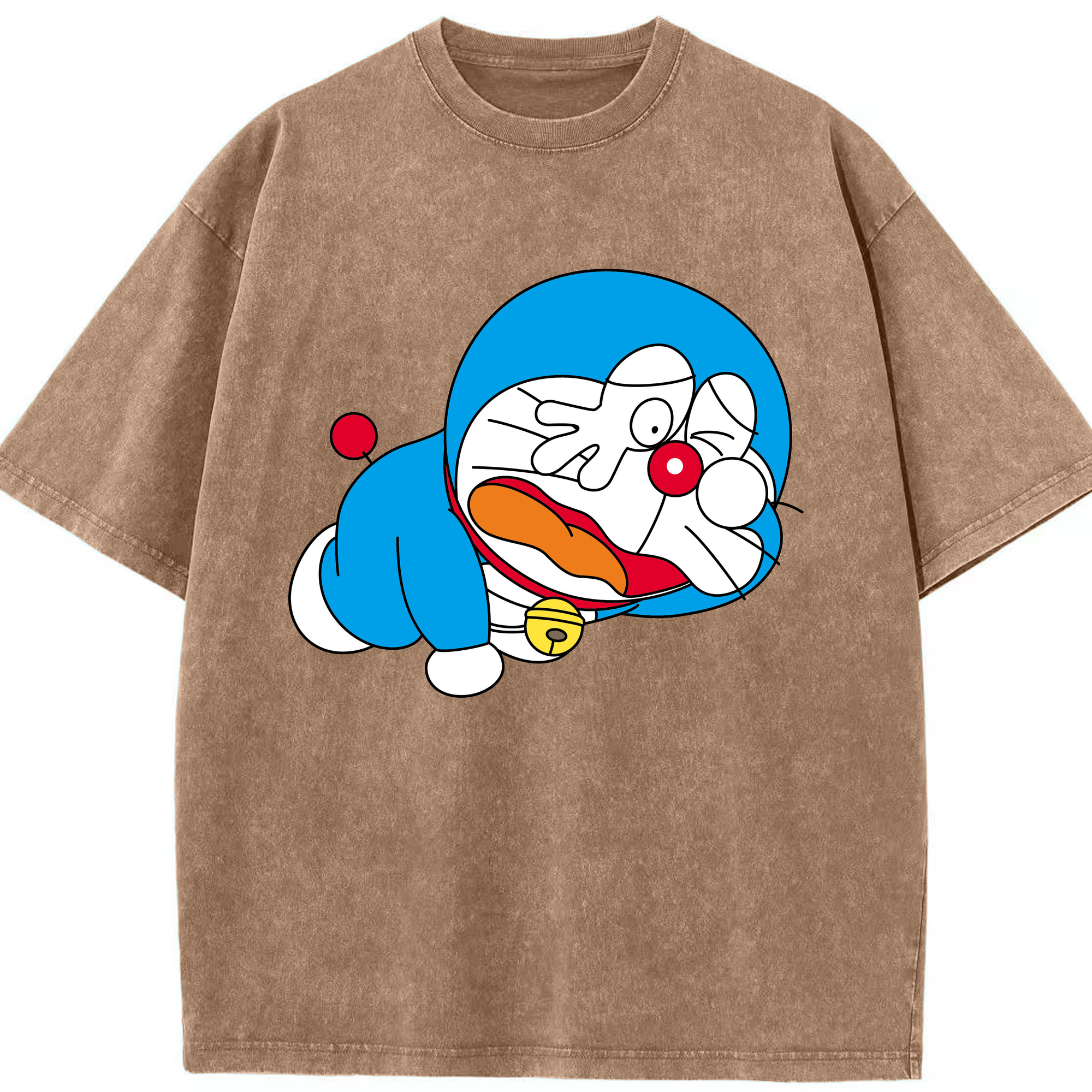 （画像用） ドラえもん Doraemon 綿100% ヴィンテージ風 半袖Tシャツ（フロントプリント）