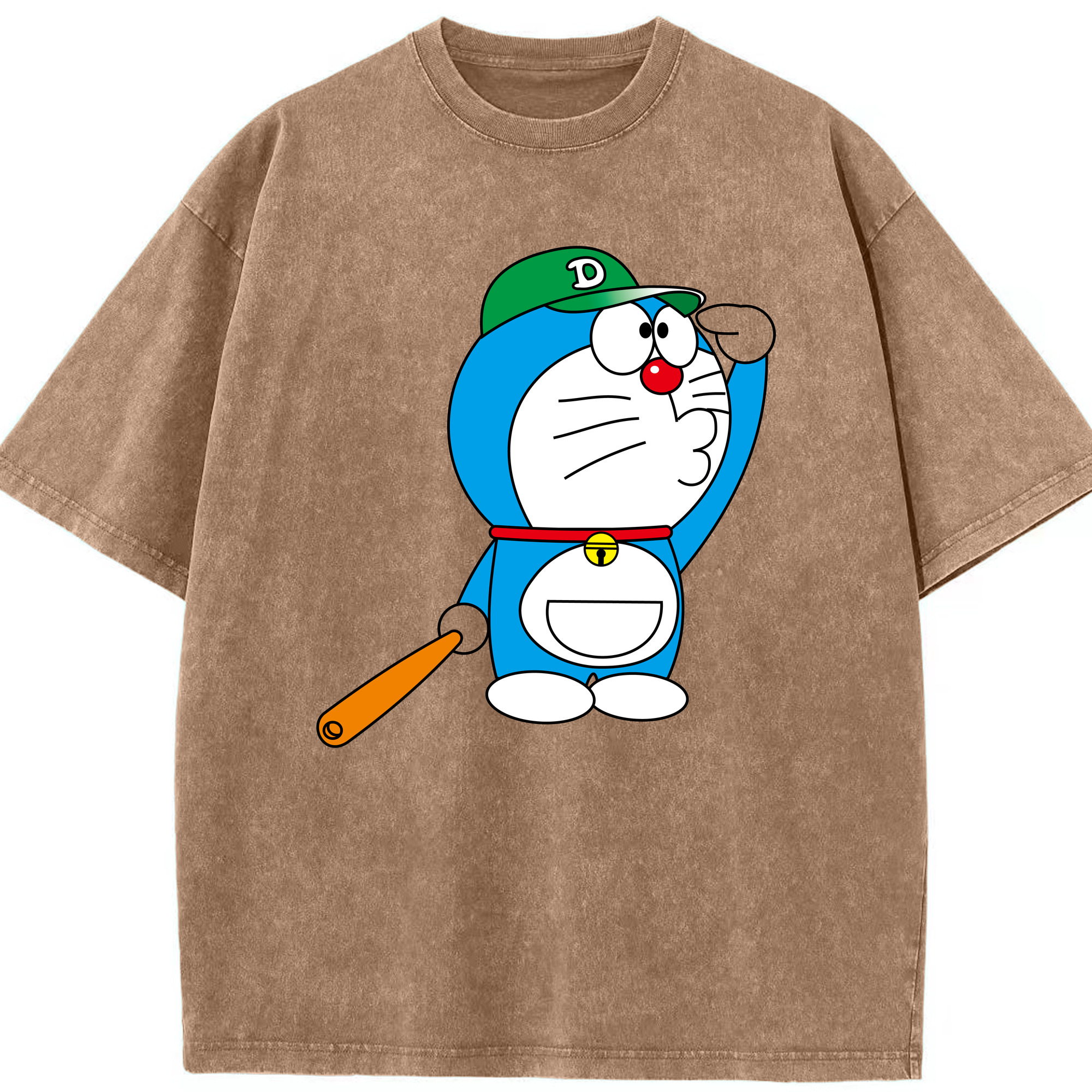 （画像用） ドラえもん Doraemon 綿100% ヴィンテージ風 半袖Tシャツ（フロントプリント）