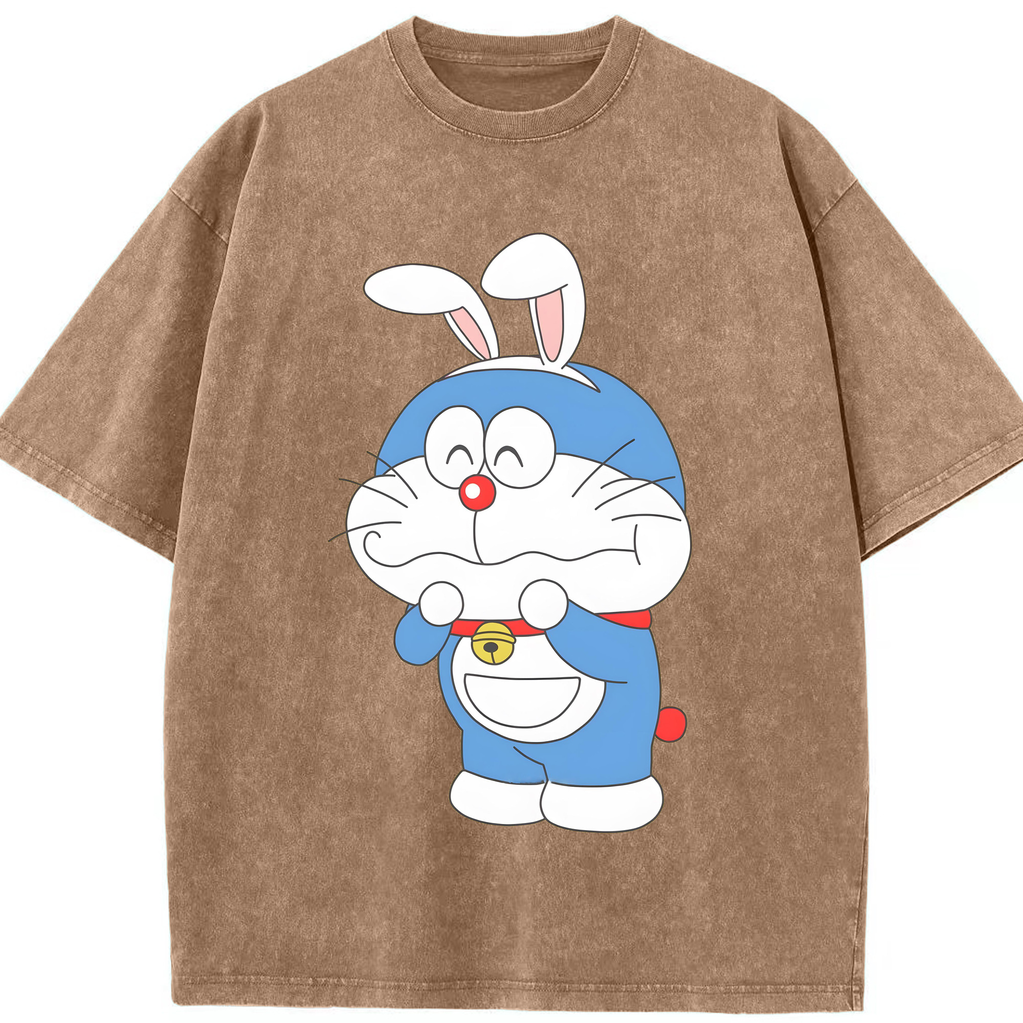 （画像用） ドラえもん Doraemon 綿100% ヴィンテージ風 半袖Tシャツ（フロントプリント）
