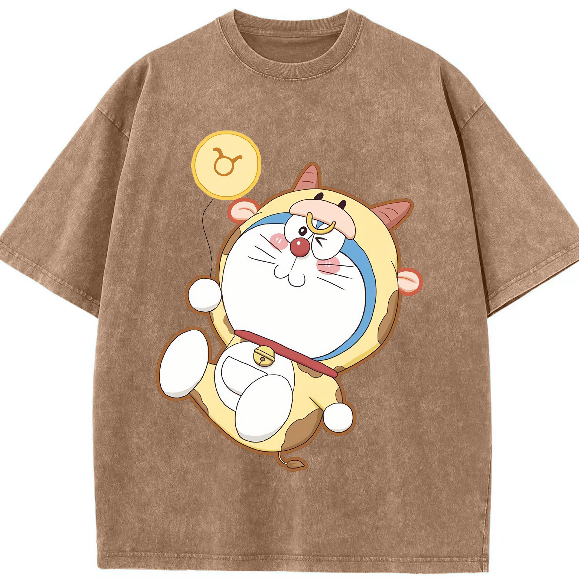 （画像用） ドラえもん Doraemon 綿100% ヴィンテージ風 半袖Tシャツ（フロントプリント）
