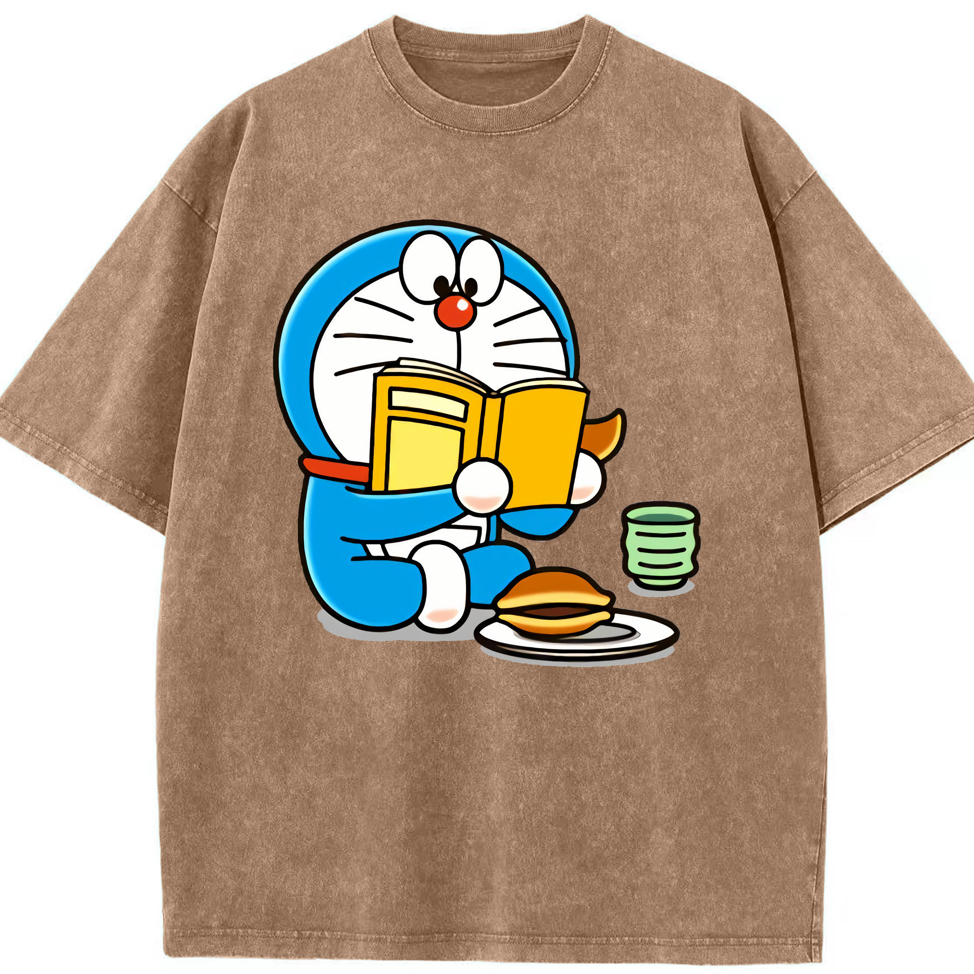 （画像用） ドラえもん Doraemon 綿100% ヴィンテージ風 半袖Tシャツ（フロントプリント）