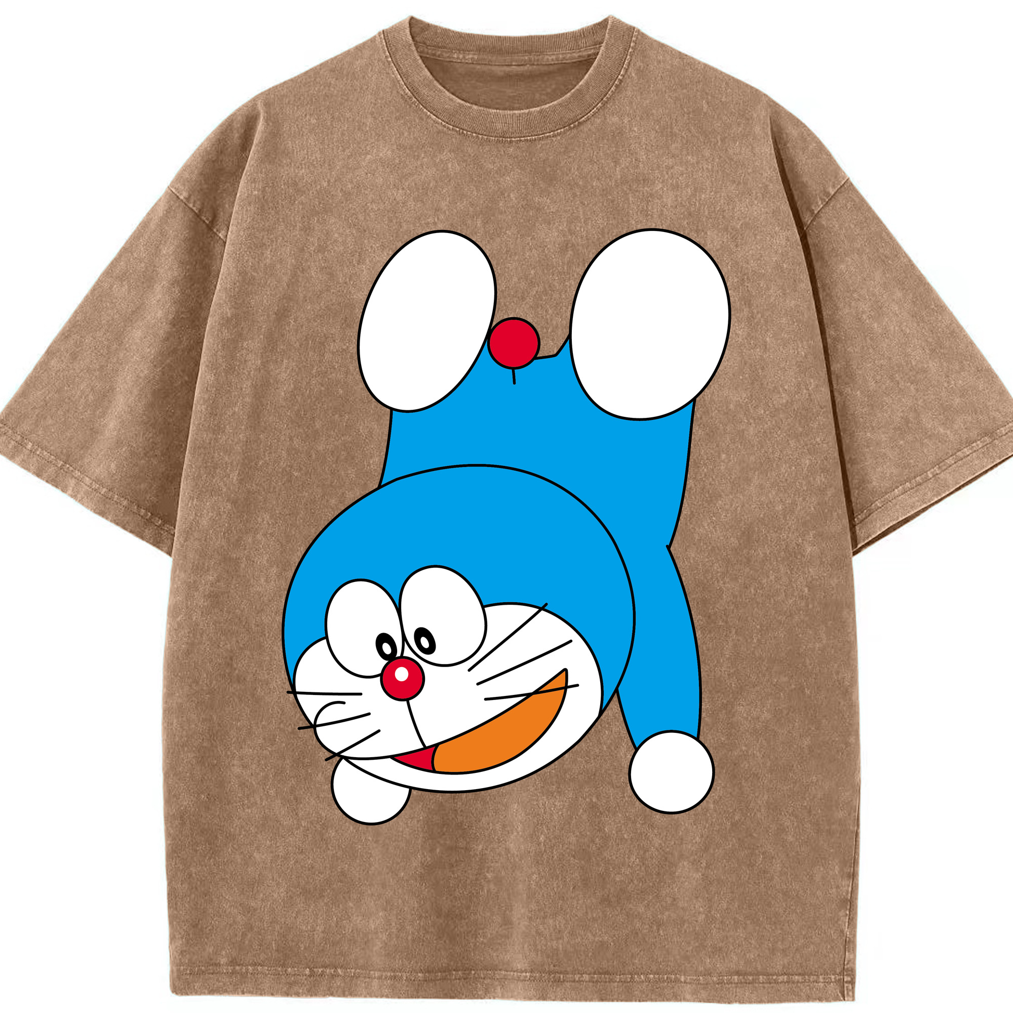 （画像用） ドラえもん Doraemon 綿100% ヴィンテージ風 半袖Tシャツ（フロントプリント）