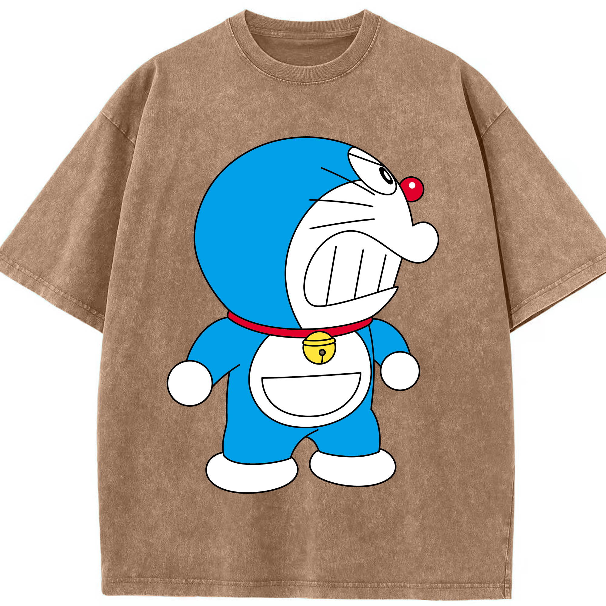 （画像用） ドラえもん Doraemon 綿100% ヴィンテージ風 半袖Tシャツ（フロントプリント）
