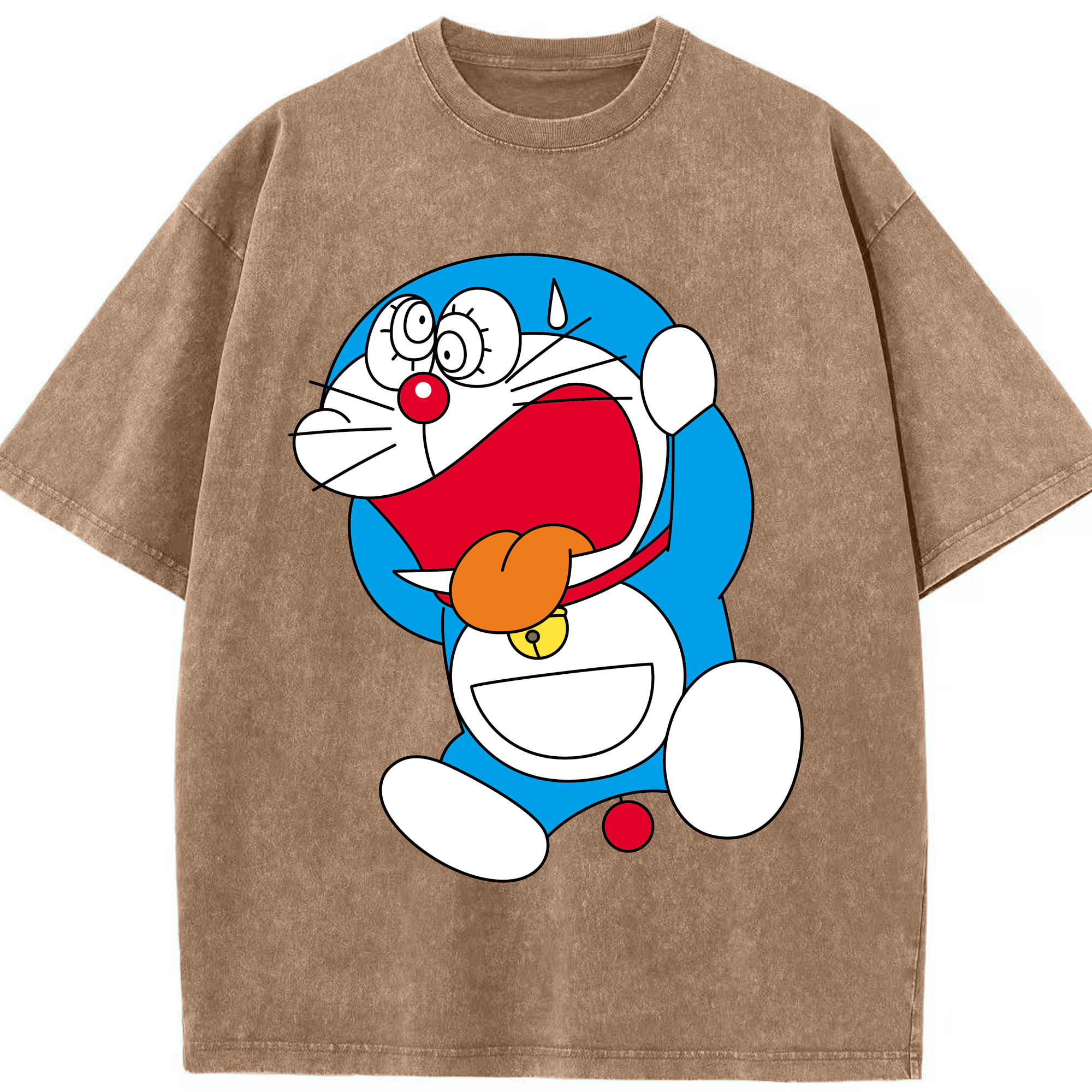 （画像用） ドラえもん Doraemon 綿100% ヴィンテージ風 半袖Tシャツ（フロントプリント）