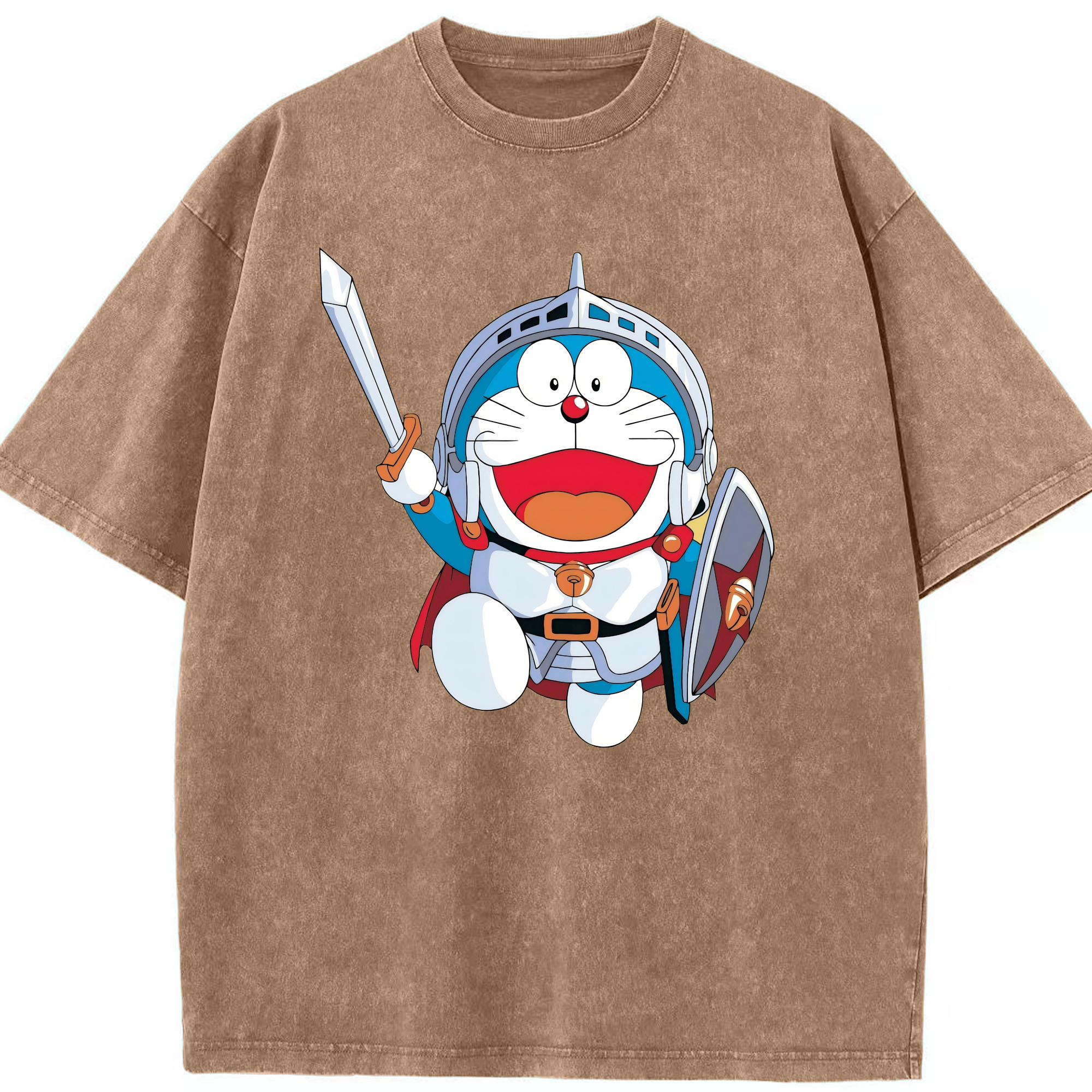 （画像用） ドラえもん Doraemon 綿100% ヴィンテージ風 半袖Tシャツ（フロントプリント）