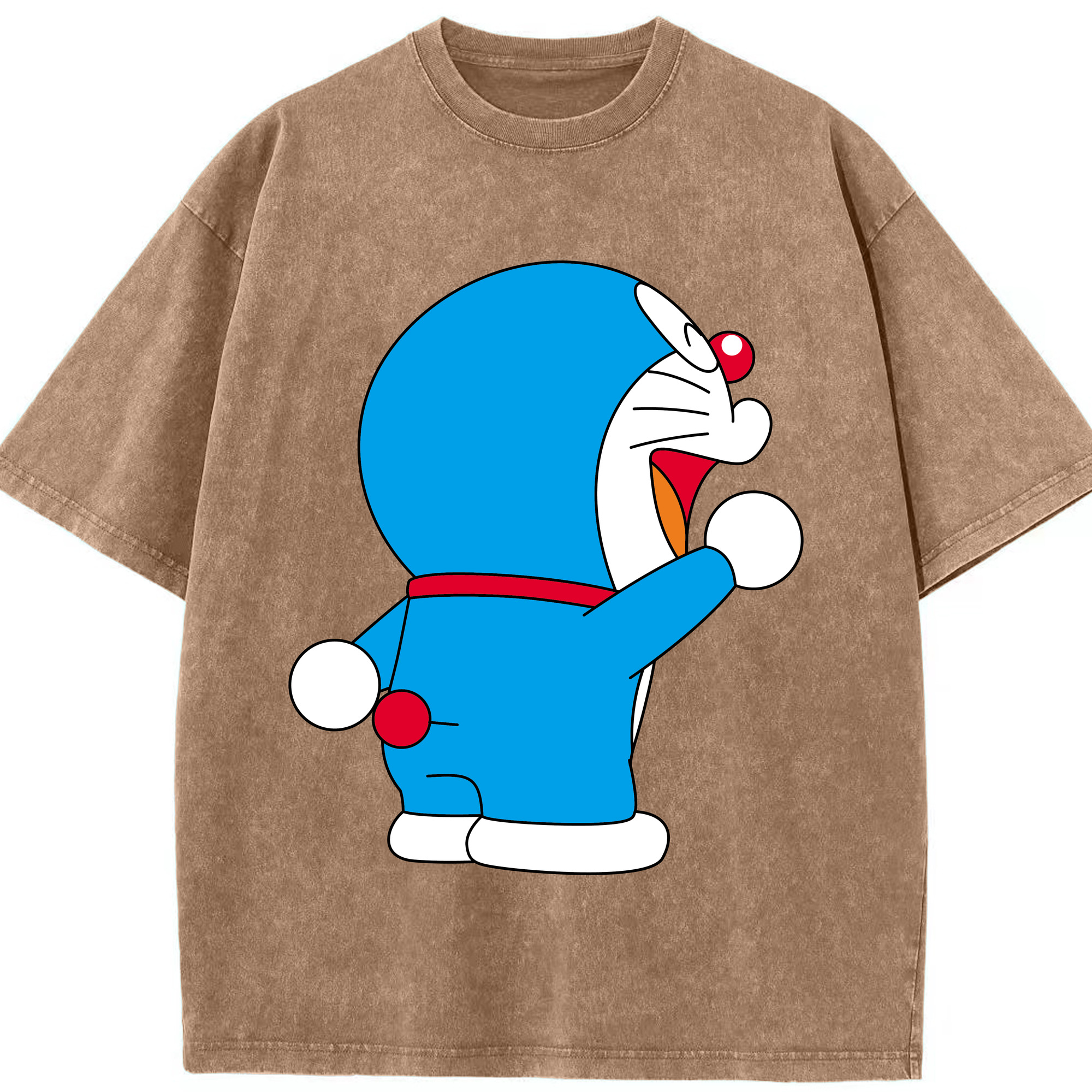 （画像用） ドラえもん Doraemon 綿100% ヴィンテージ風 半袖Tシャツ（フロントプリント）