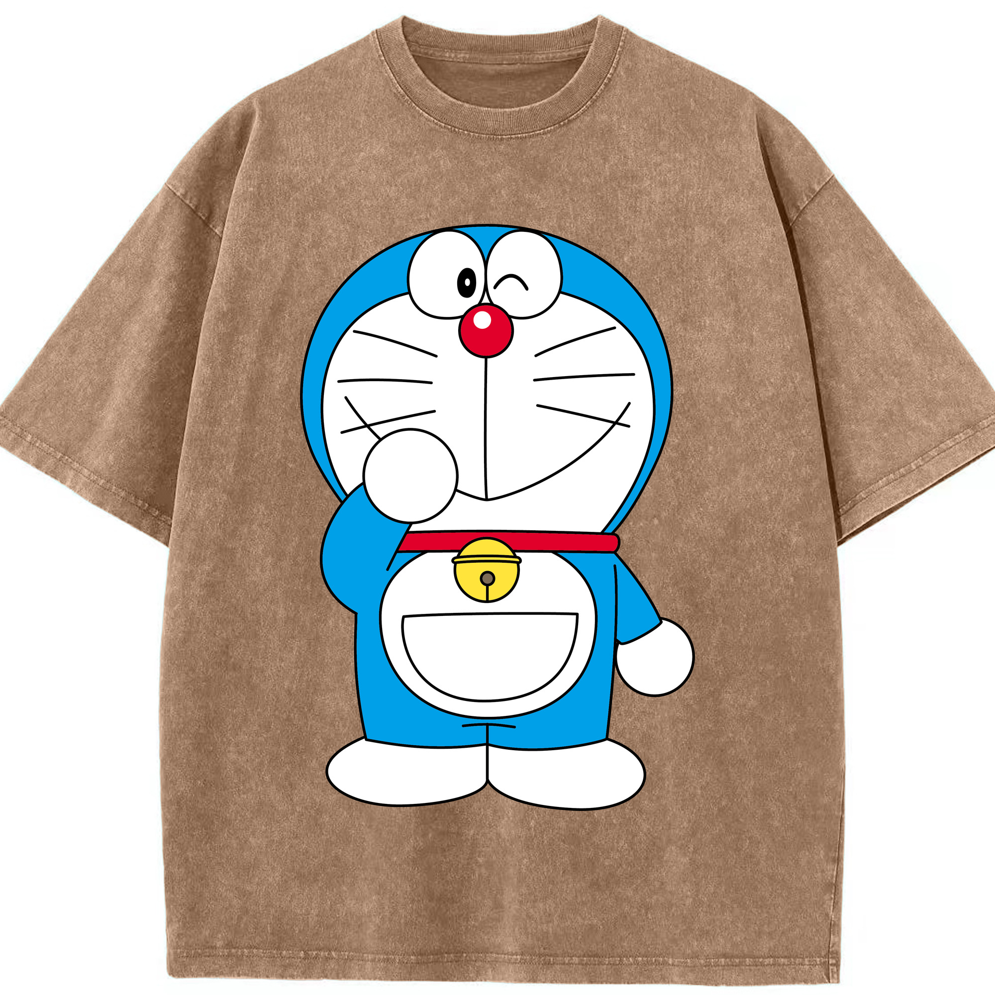 （画像用） ドラえもん Doraemon 綿100% ヴィンテージ風 半袖Tシャツ（フロントプリント）