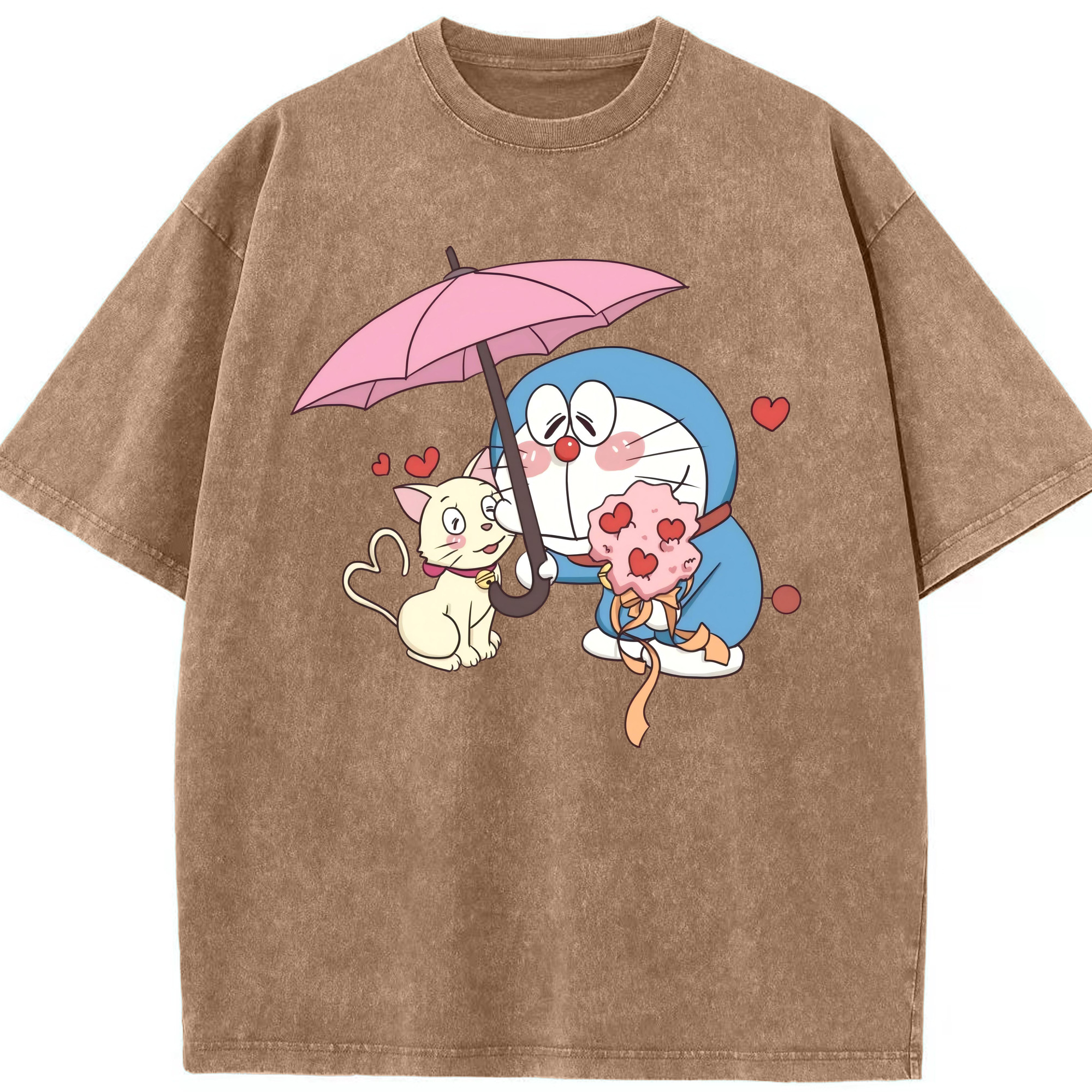 （画像用） ドラえもん Doraemon 綿100% ヴィンテージ風 半袖Tシャツ（フロントプリント）