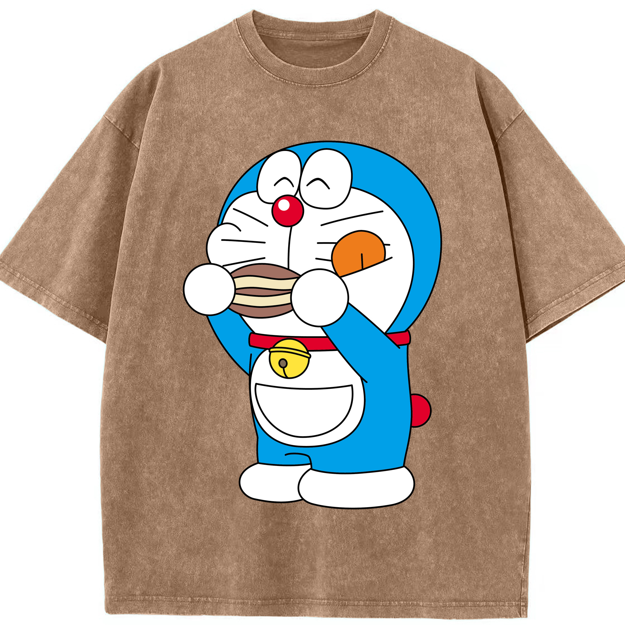 （画像用） ドラえもん Doraemon 綿100% ヴィンテージ風 半袖Tシャツ（フロントプリント）