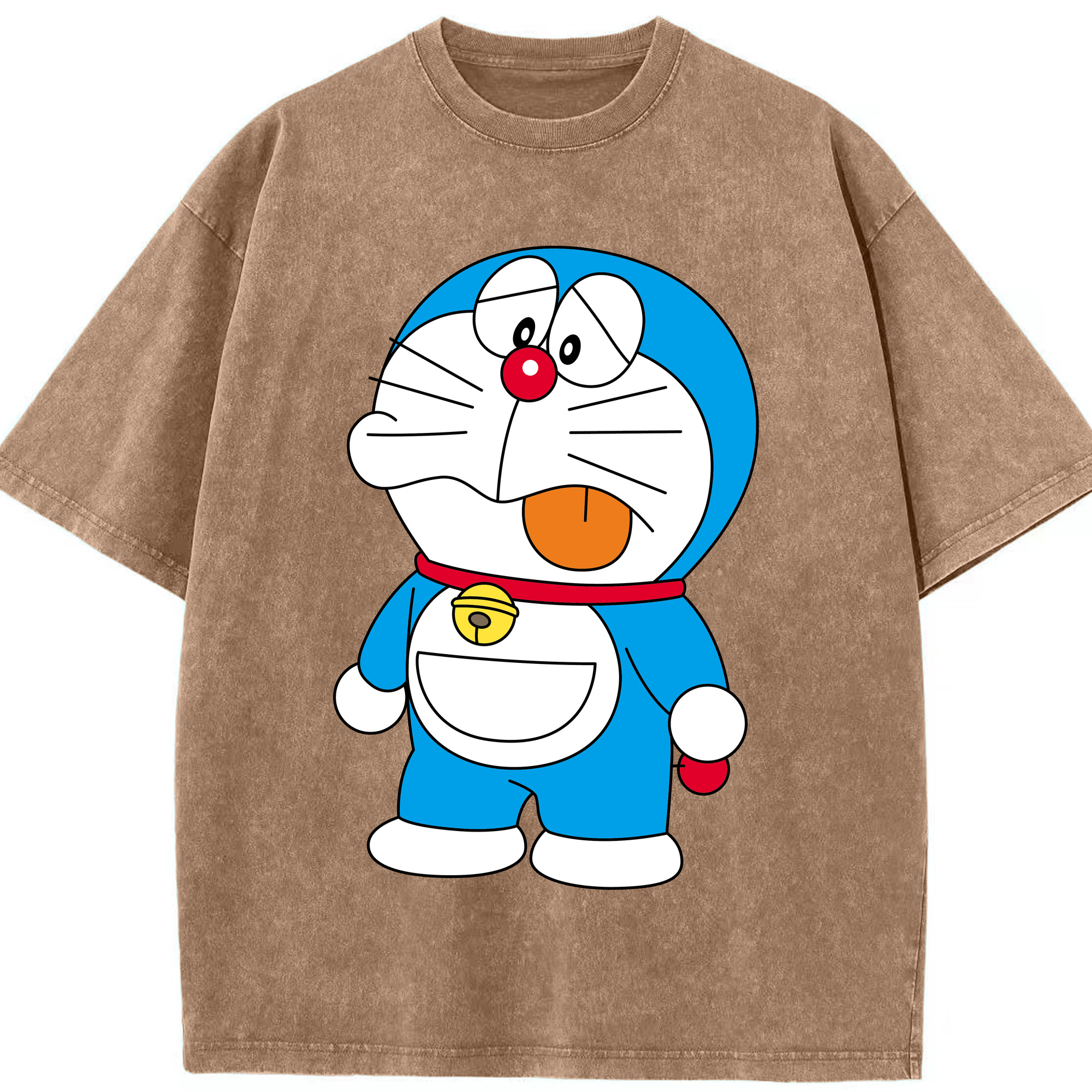 （画像用） ドラえもん Doraemon 綿100% ヴィンテージ風 半袖Tシャツ（フロントプリント）