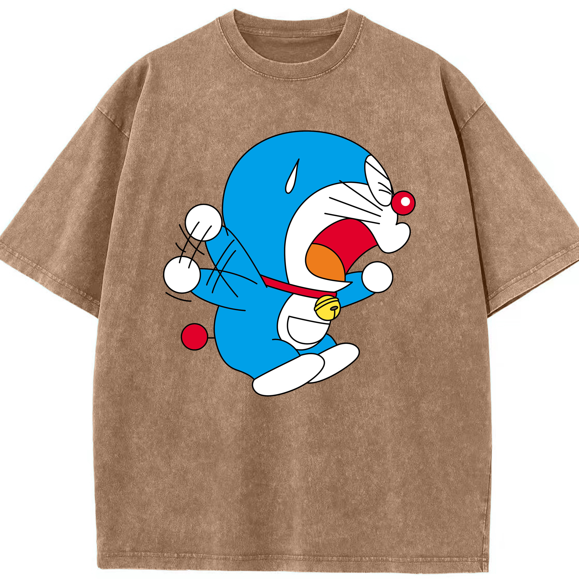（画像用） ドラえもん Doraemon 綿100% ヴィンテージ風 半袖Tシャツ（フロントプリント）