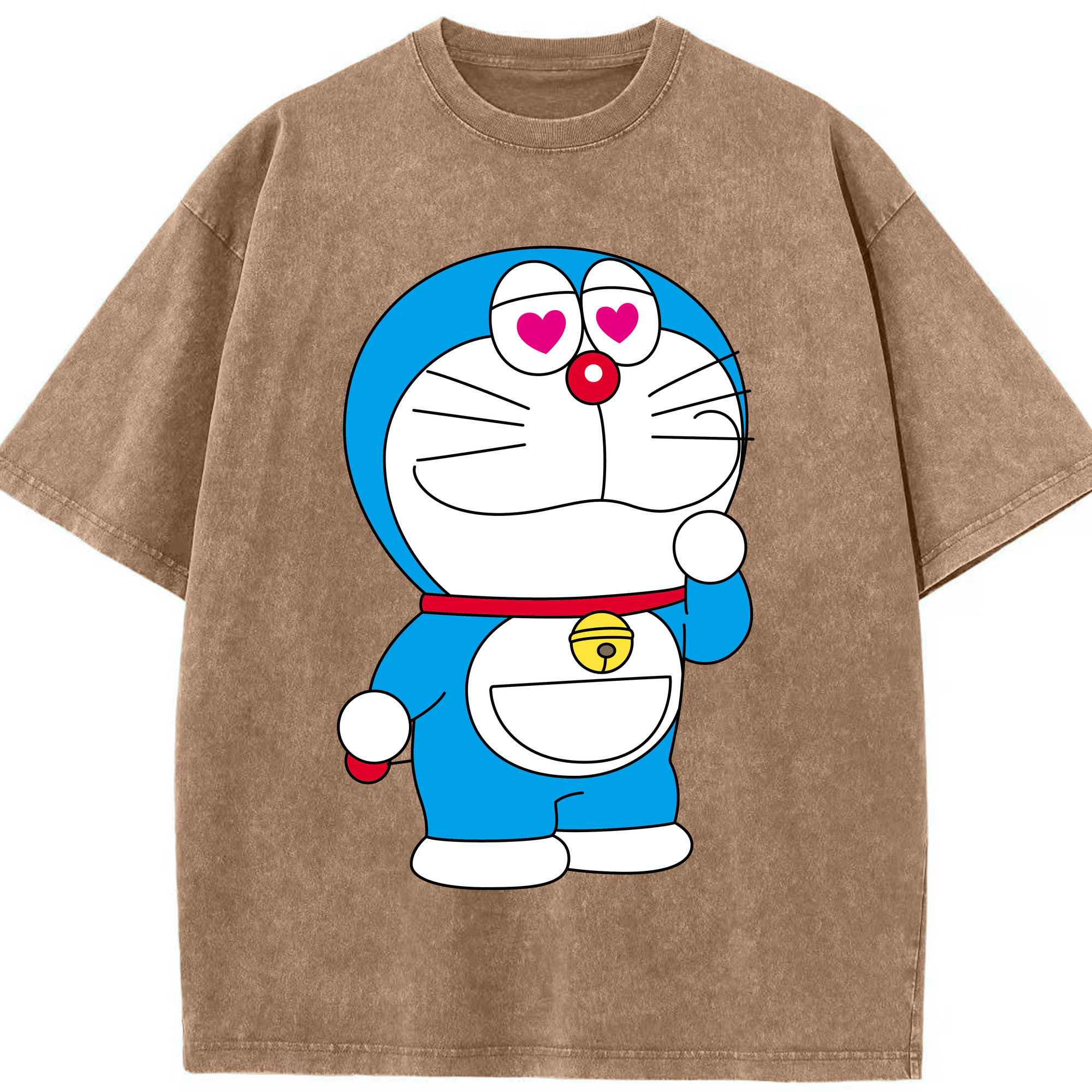 （画像用） ドラえもん Doraemon 綿100% ヴィンテージ風 半袖Tシャツ（フロントプリント）