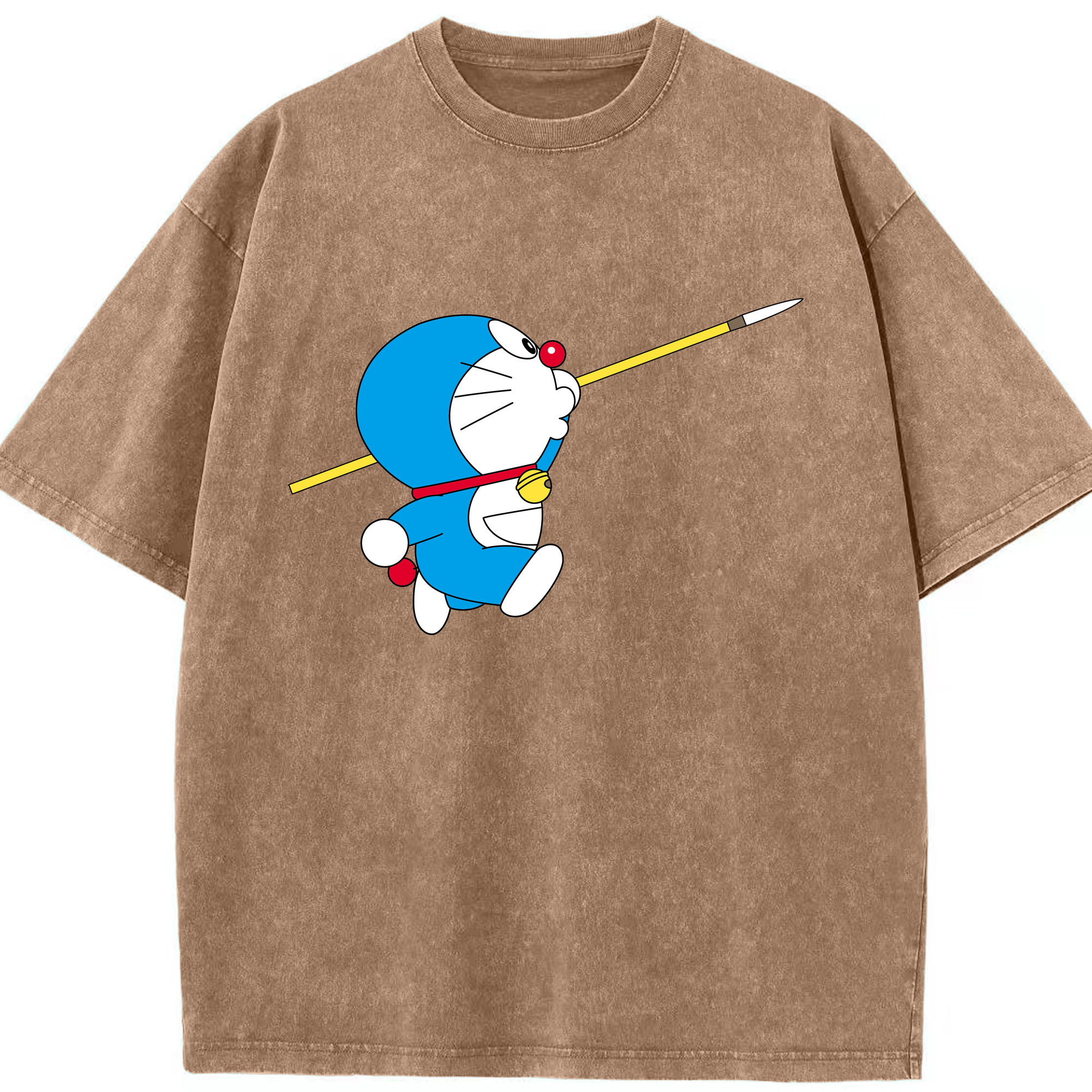 （画像用） ドラえもん Doraemon 綿100% ヴィンテージ風 半袖Tシャツ（フロントプリント）