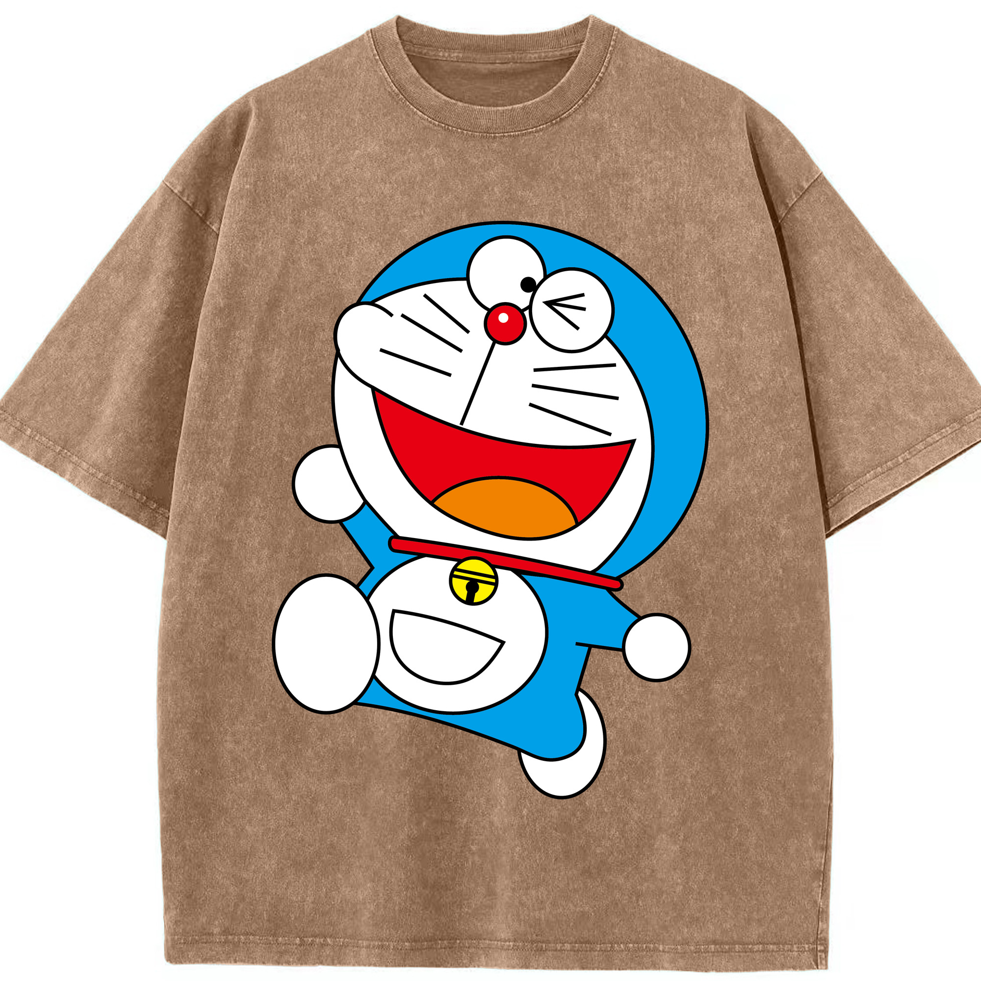 （画像用） ドラえもん Doraemon 綿100% ヴィンテージ風 半袖Tシャツ（フロントプリント）
