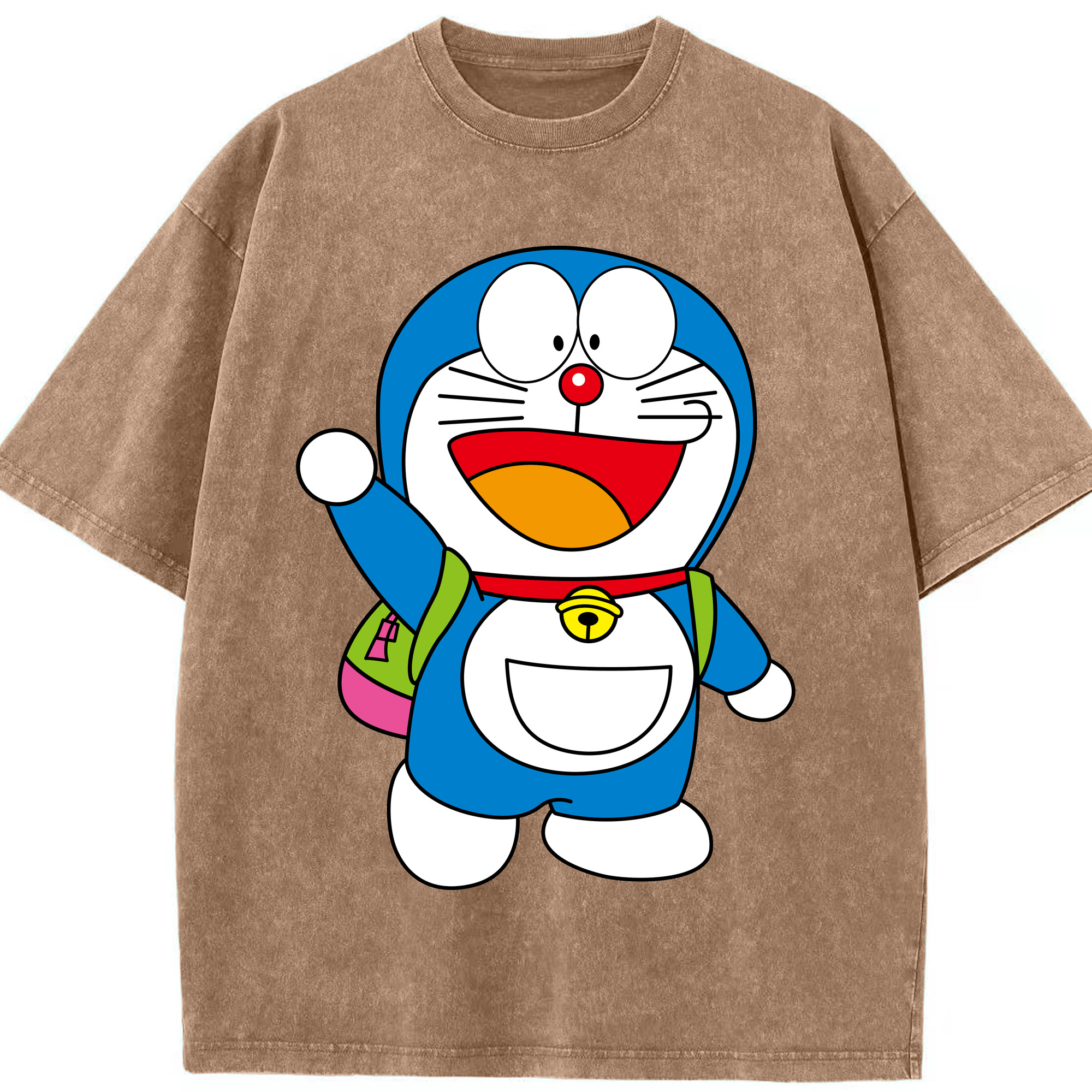 （画像用） ドラえもん Doraemon 綿100% ヴィンテージ風 半袖Tシャツ（フロントプリント）
