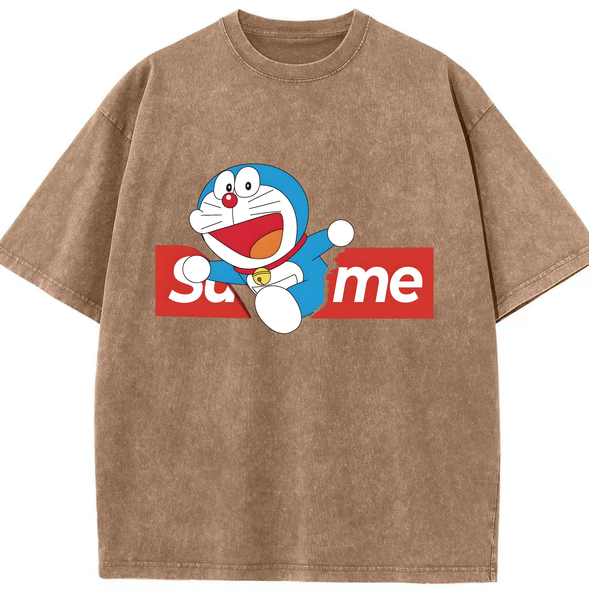 （画像用） ドラえもん Doraemon 綿100% ヴィンテージ風 半袖Tシャツ（フロントプリント）