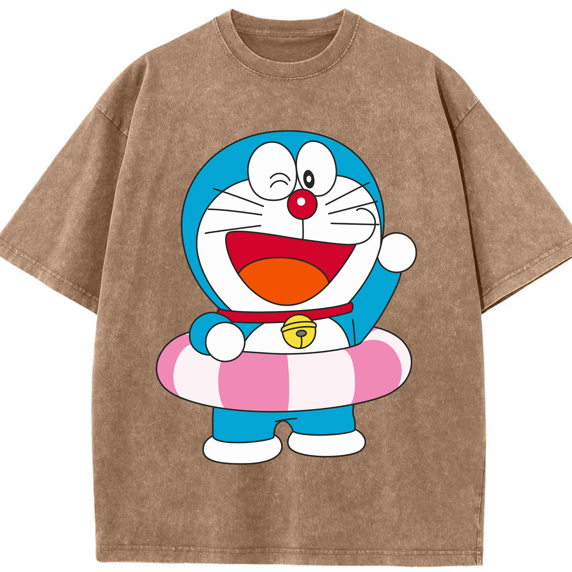 （画像用） ドラえもん Doraemon 綿100% ヴィンテージ風 半袖Tシャツ（フロントプリント）
