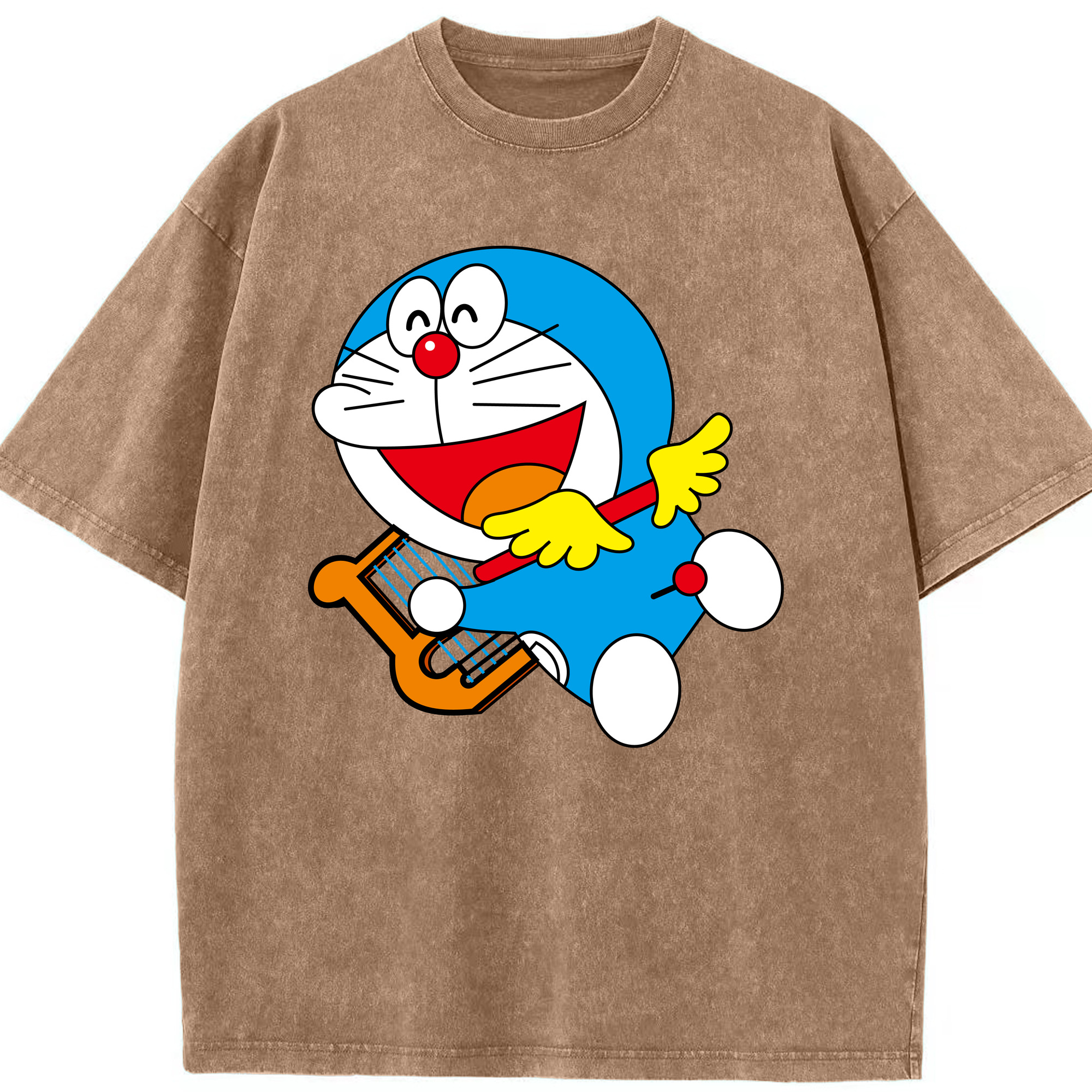 （画像用） ドラえもん Doraemon 綿100% ヴィンテージ風 半袖Tシャツ（フロントプリント）